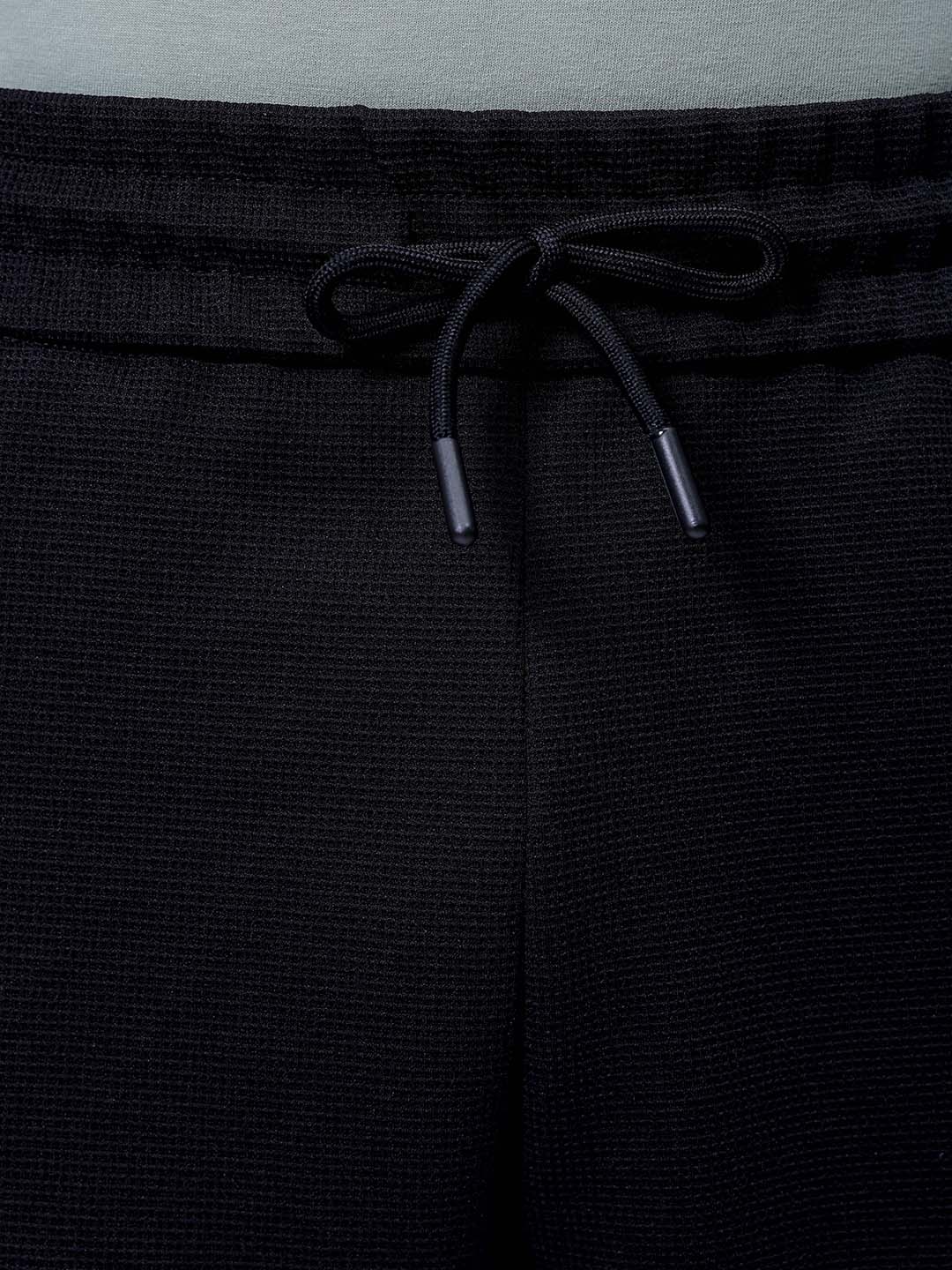 Men's Black Relaxed Fit Solid Casual Shorts - Image 6