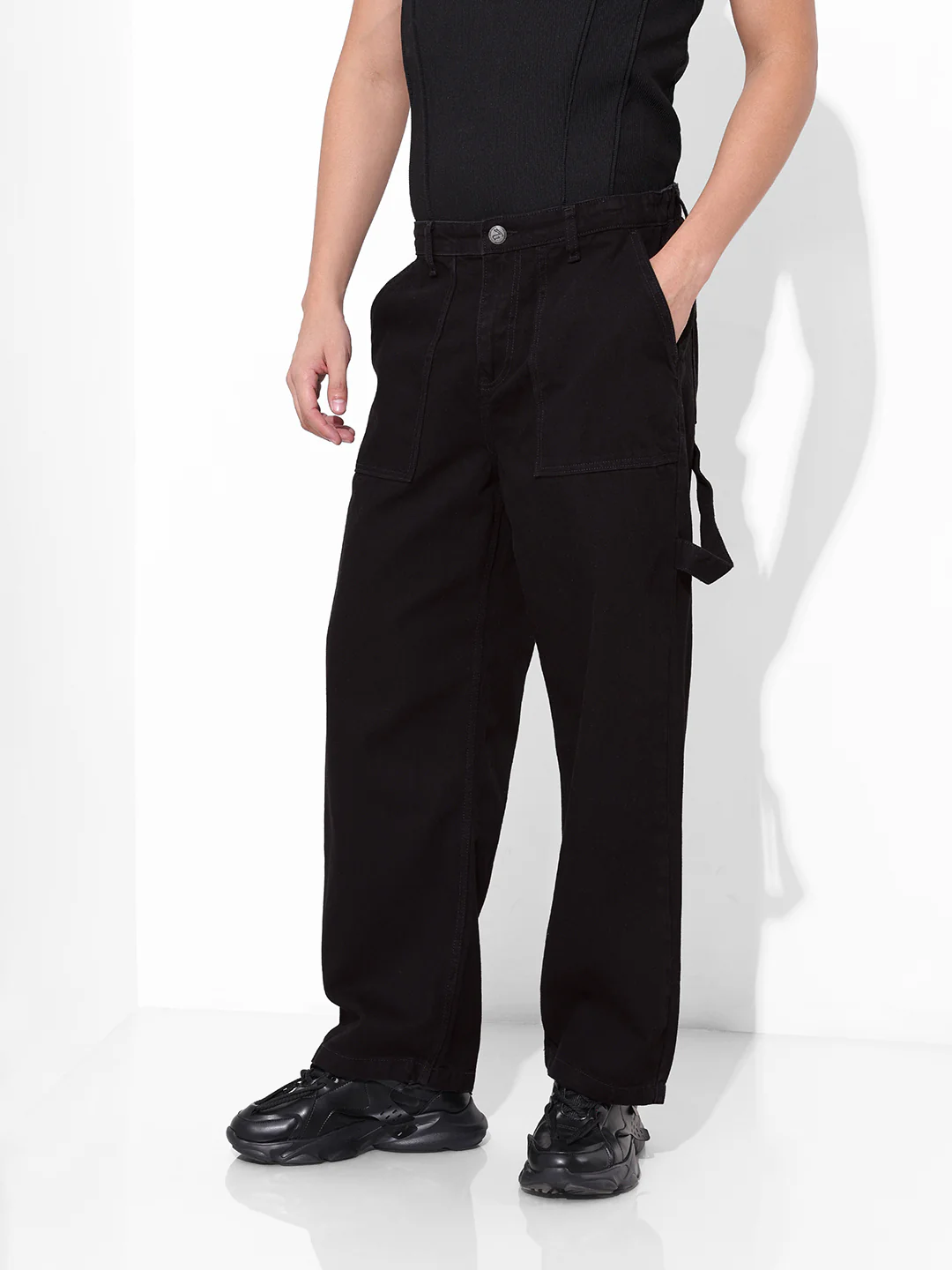 Men's Black Relaxed Fit The Eternity Series Jeans - Image 3