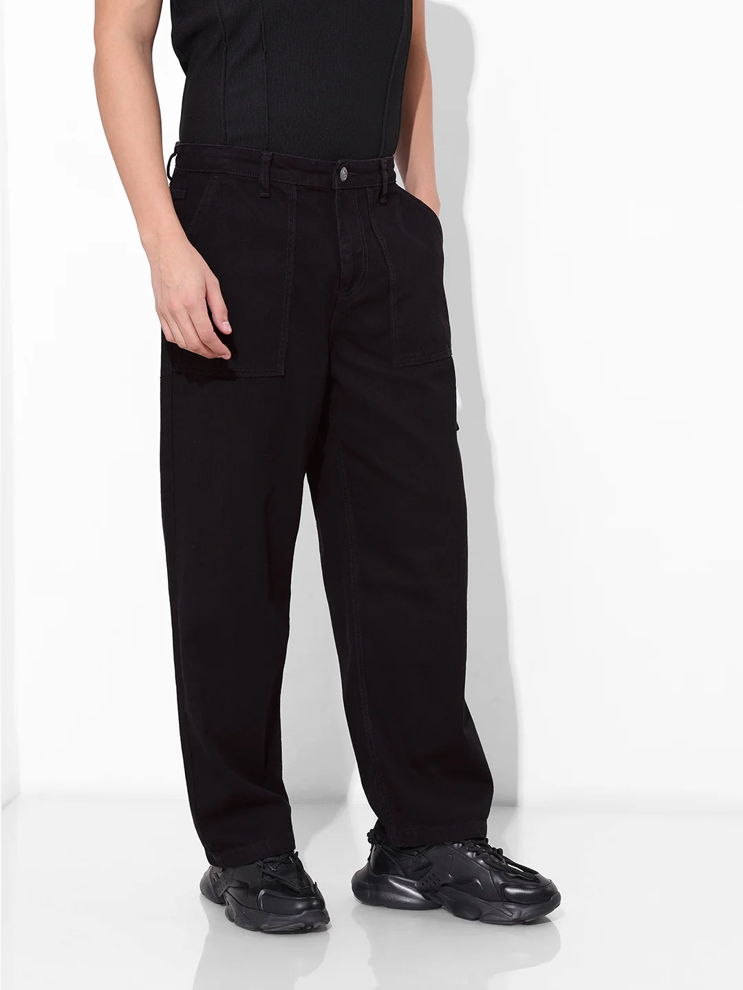 Men's Black Relaxed Fit The Eternity Series Jeans - Image 4