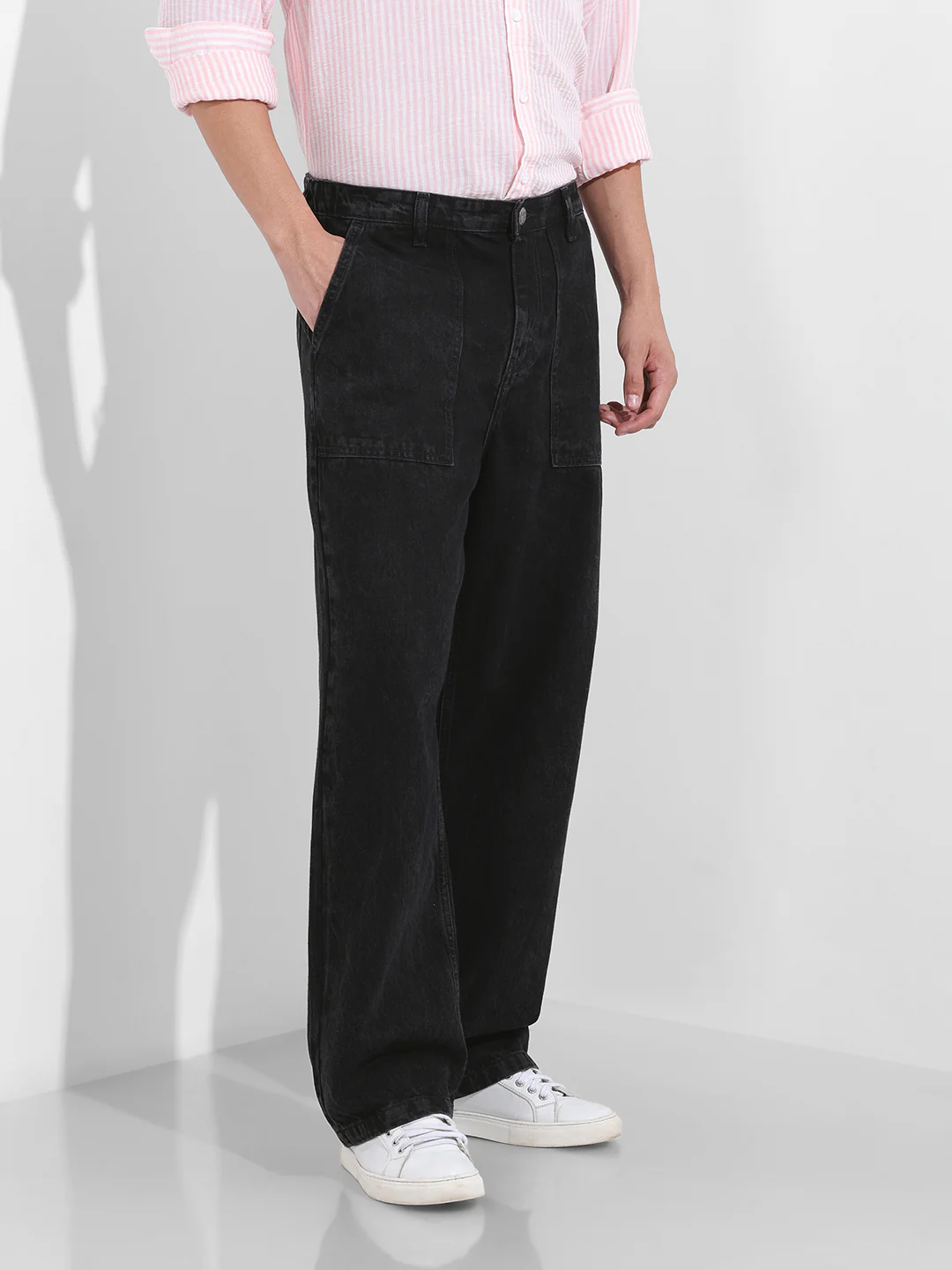 Men's Black Relaxed Fit The Eternity Series Jeans - Image 3