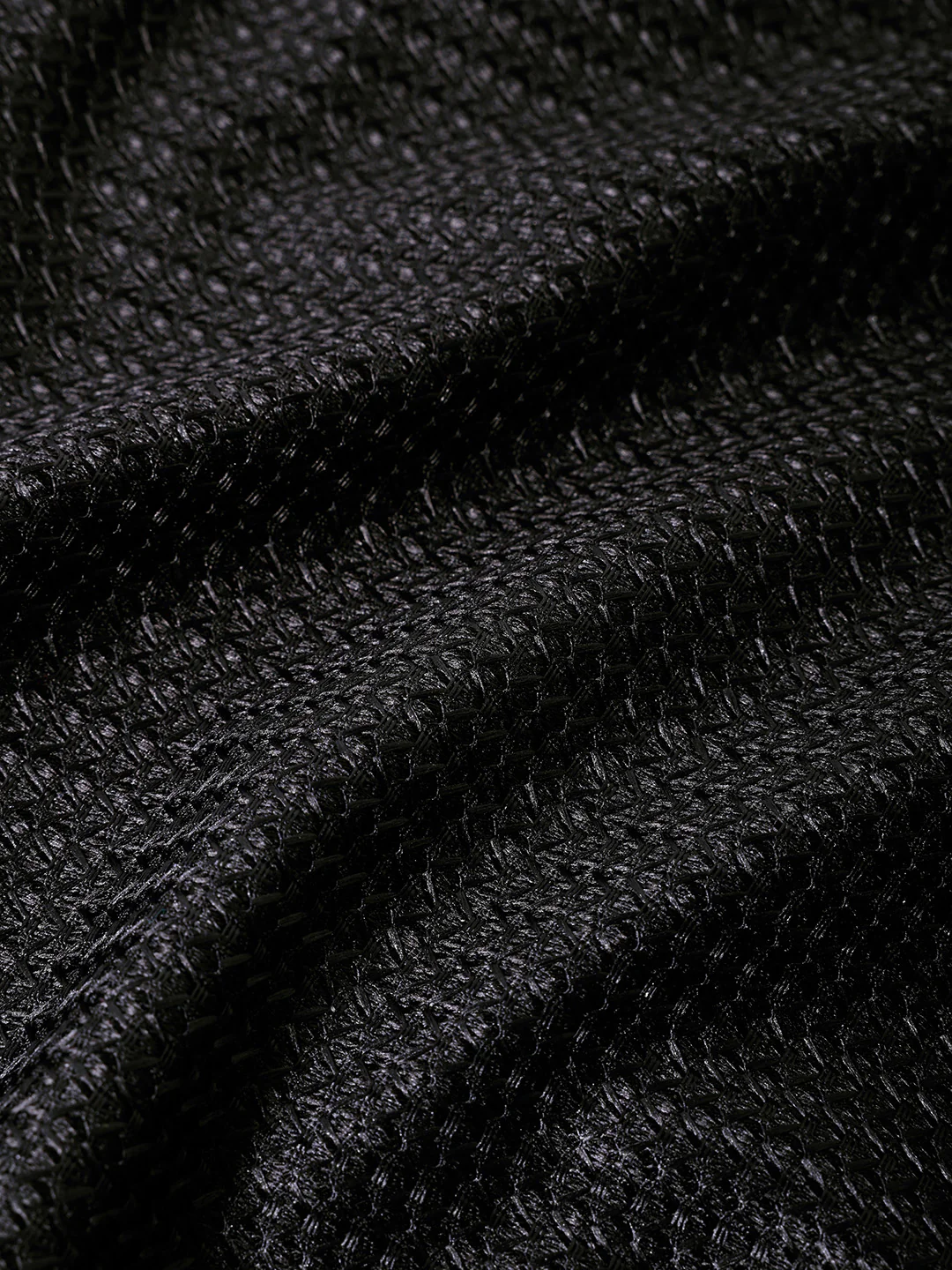 Men's Black Relaxed Fit Textured Resort Shirt - Image 7