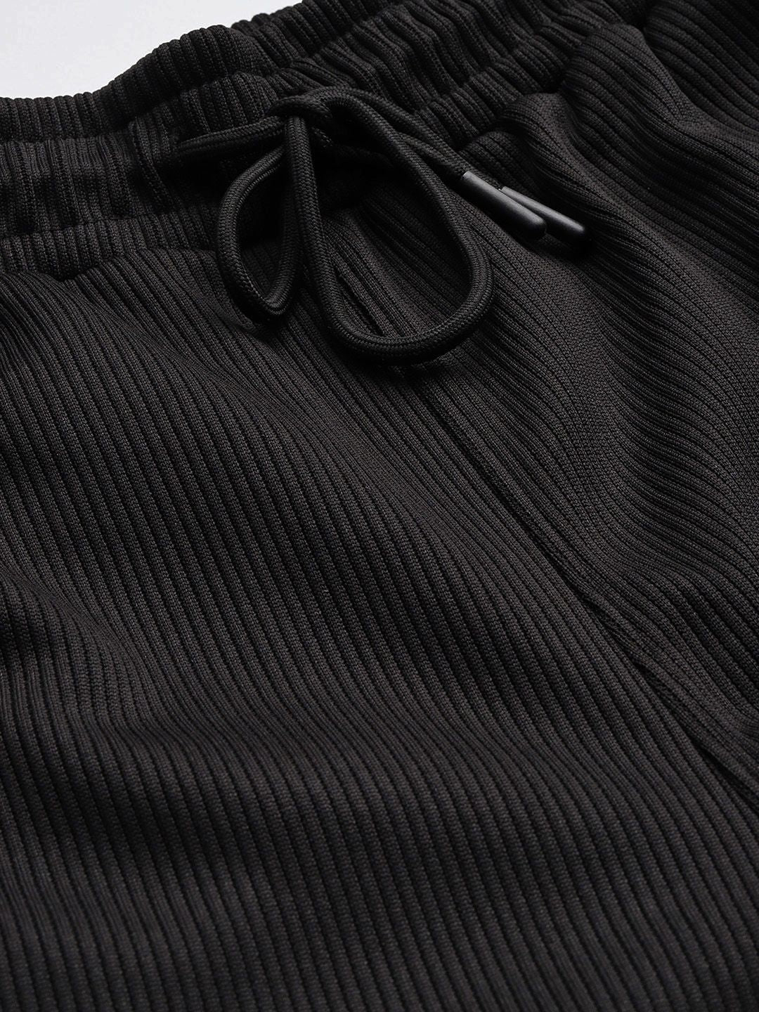 Men's Black Relaxed Fit Solid Street Wear Jogger - Image 5
