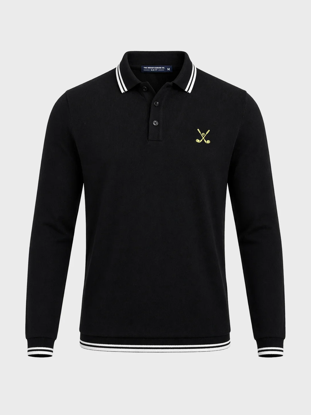 Men's Black Slim Fit Textured Flat Knit T-Shirt - Image 6