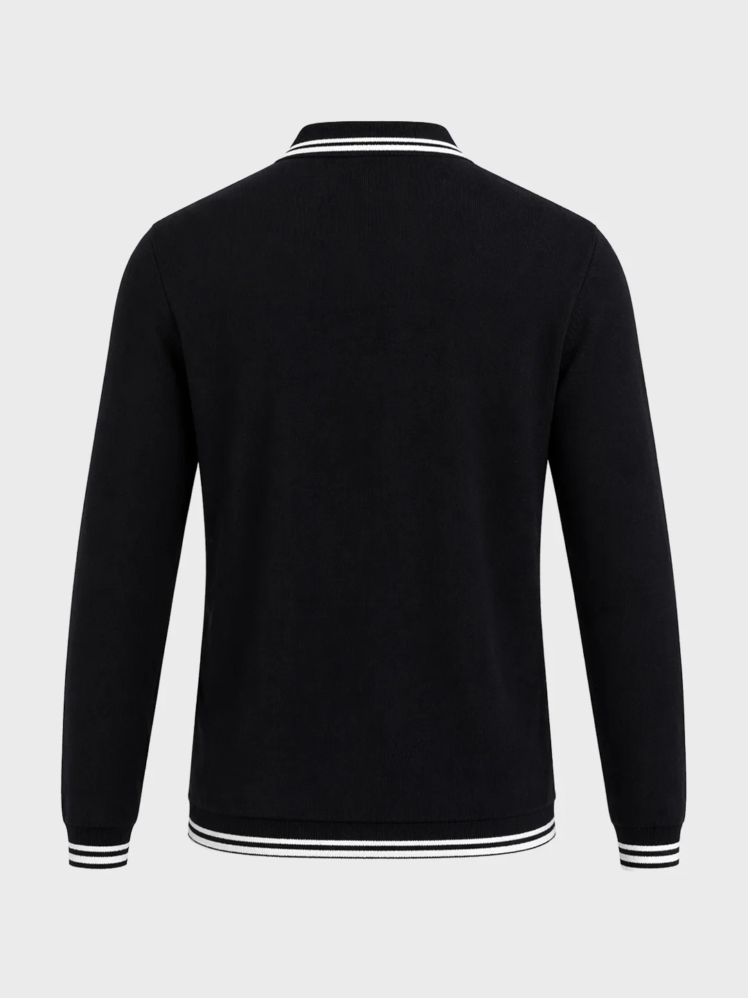 Men's Black Slim Fit Textured Flat Knit T-Shirt - Image 7
