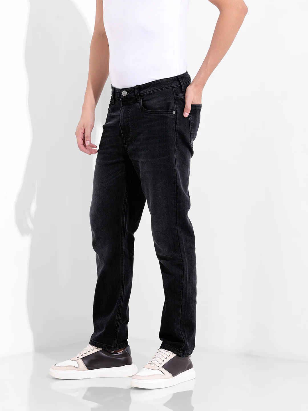 Men's Black Slim Fit The Eternity Series Jeans - Image 3