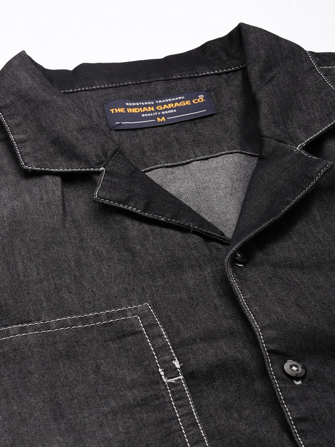 Men's Black Solid Boxy Fit Coordinates - Image 6