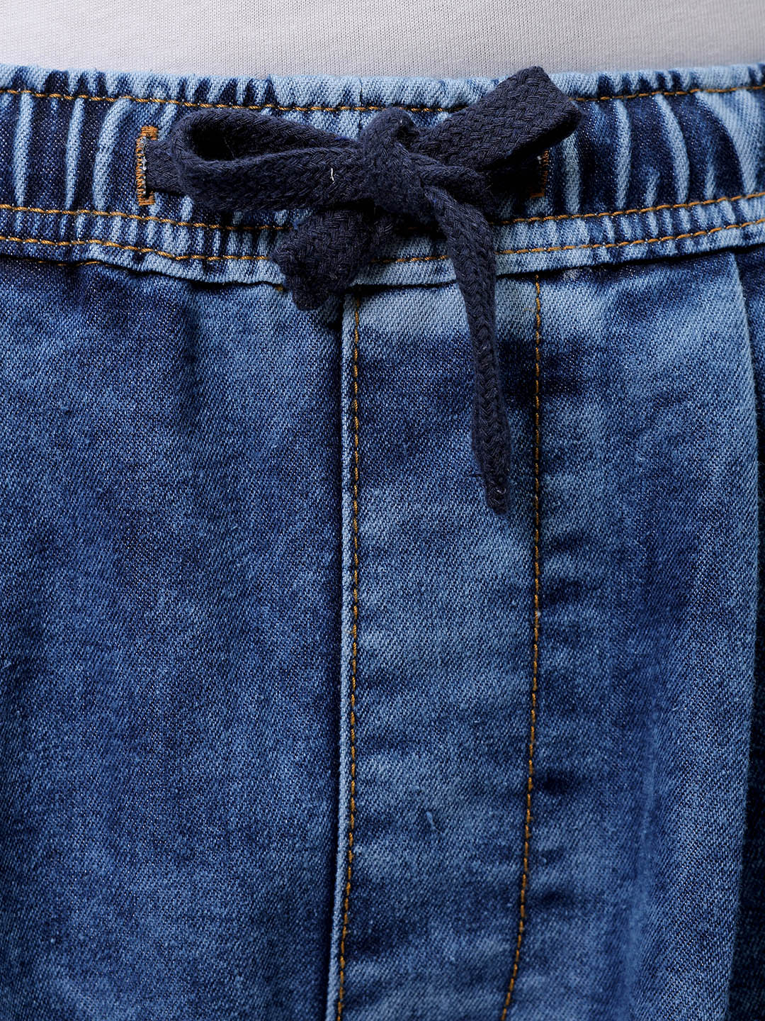 Men's Blue Baggy Fit Solid Street Wear Jeans - Image 6