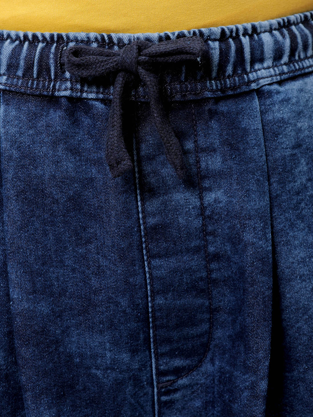 Men's Dark Blue Baggy Fit Solid Street Wear Jeans - Image 6