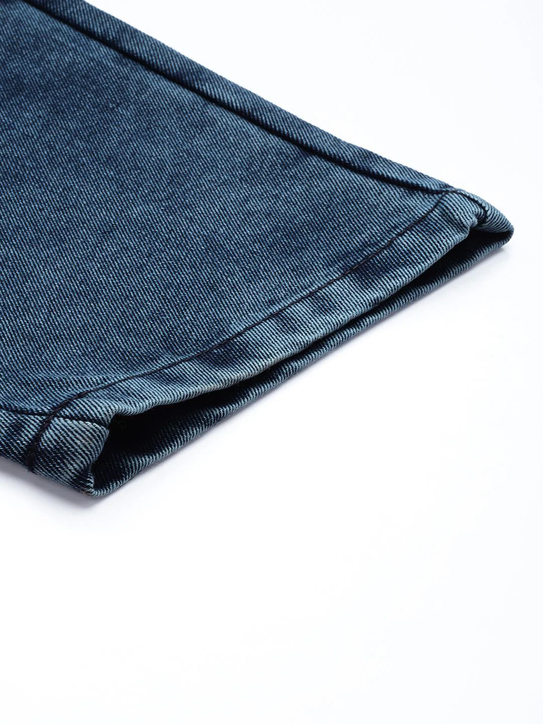 Men's Blue Loose Fit Solid Street Wear Jeans - Image 6