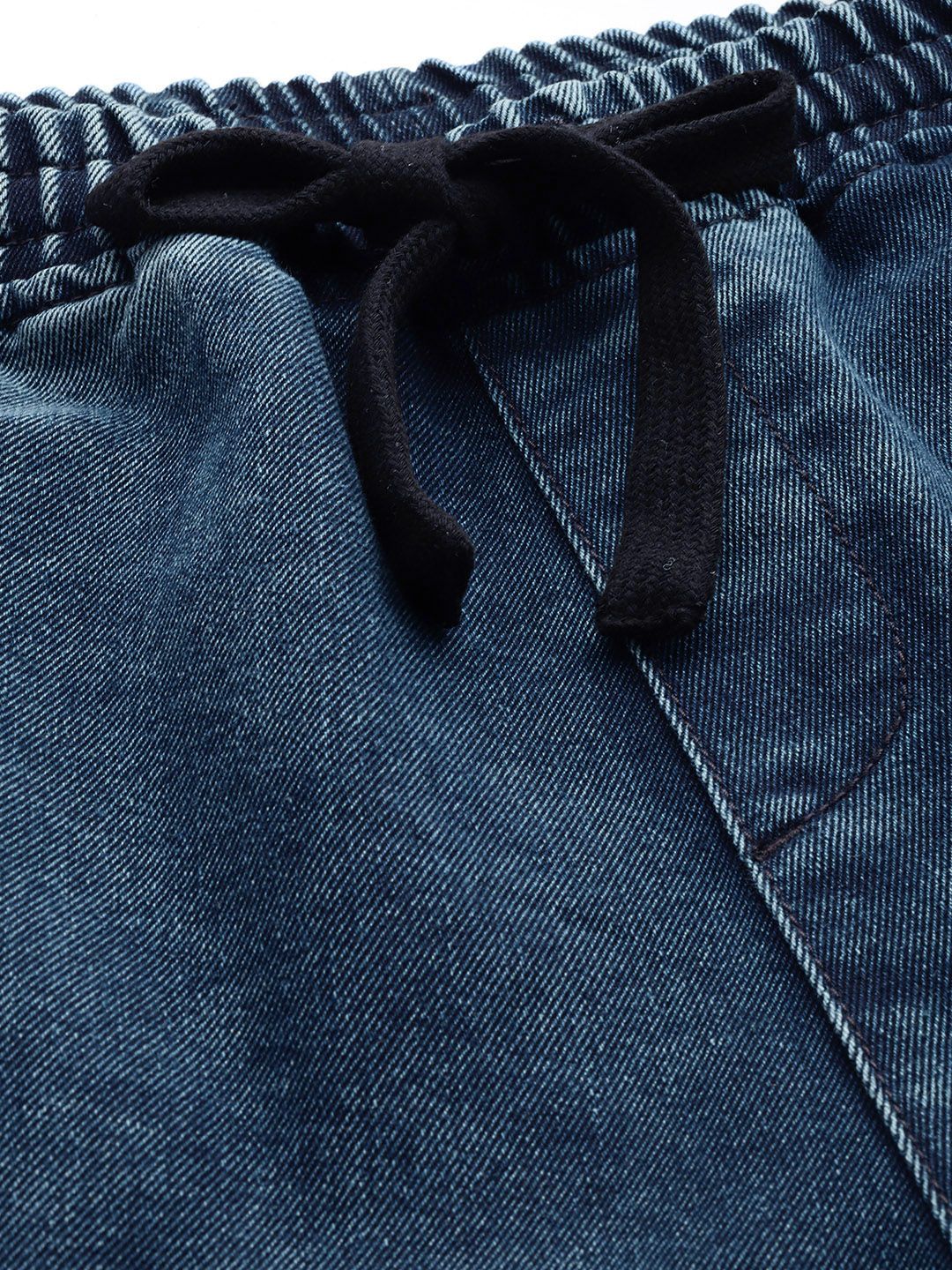 Men's Blue Loose Fit Solid Street Wear Jeans - Image 7