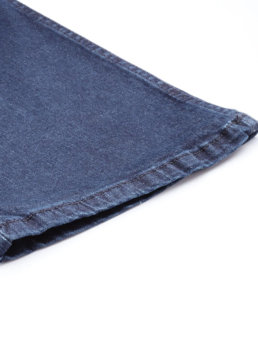 Men's Dark Blue Slim Fit Solid Casual Jeans - Image 6