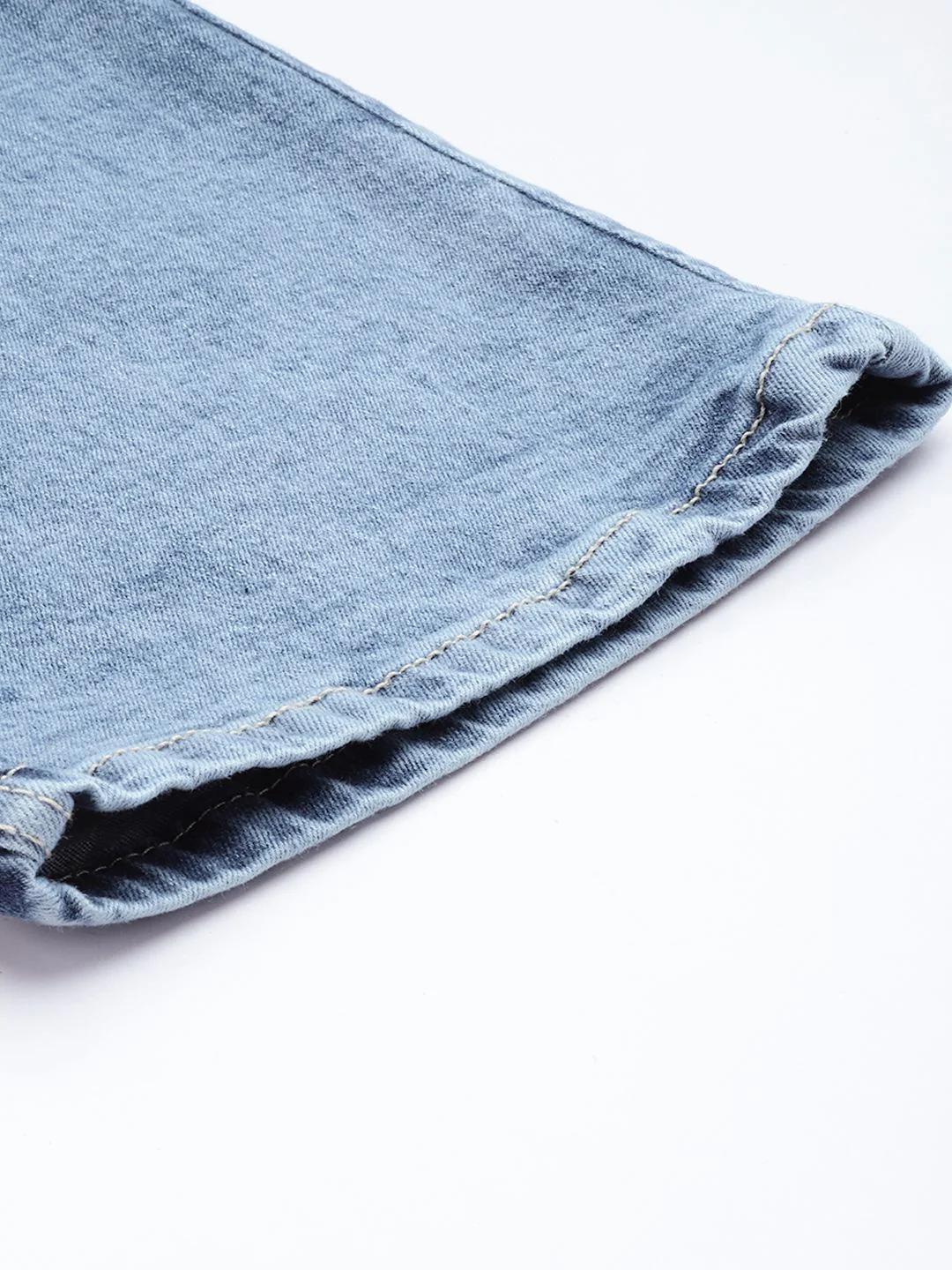 Men's Light Blue Slim Fit Solid Casual Jeans - Image 6