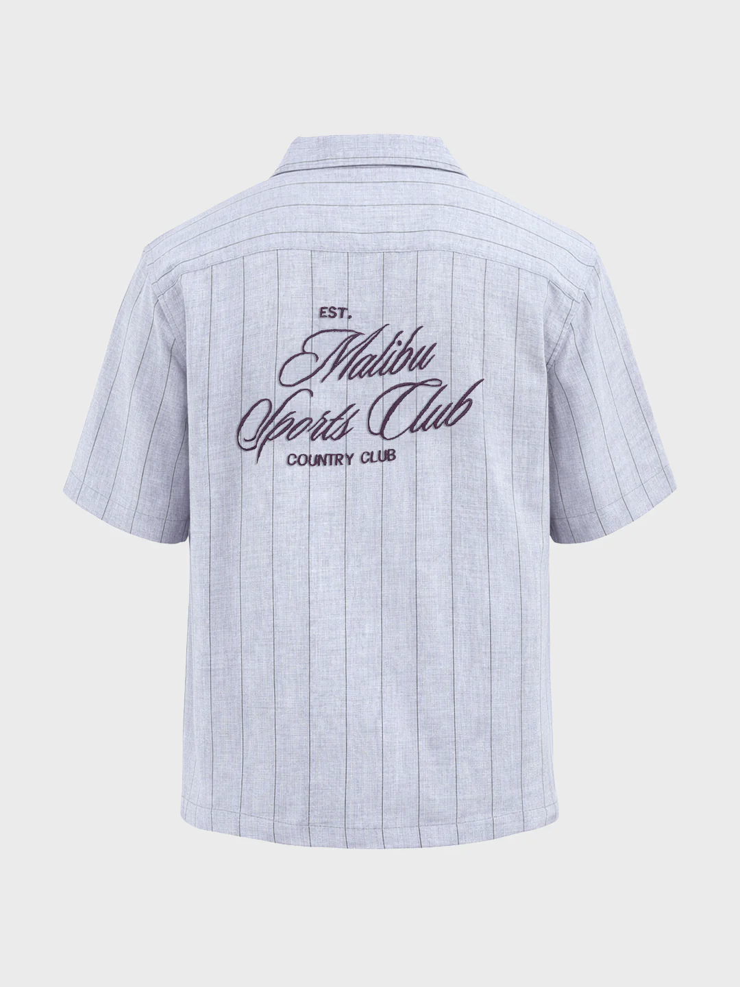 Men's Blue Boxy Fit Embroided  Casual Shirt - Image 4