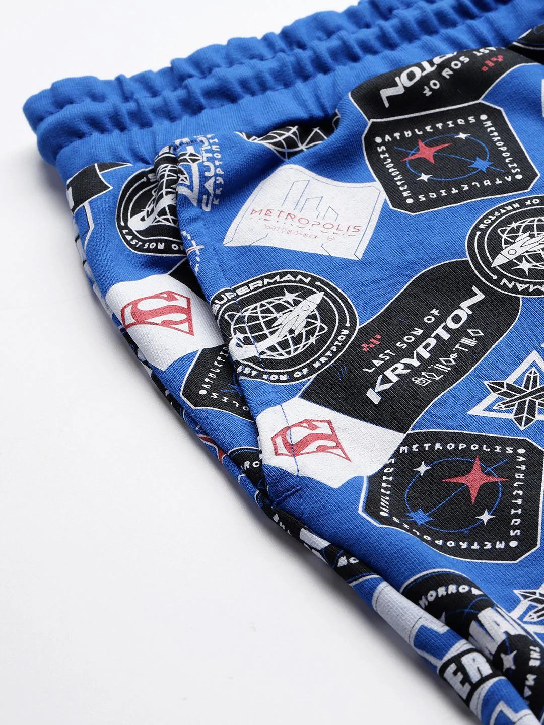 Men's Blue Relaxed Fit Character Superman Printed Shorts - Image 6
