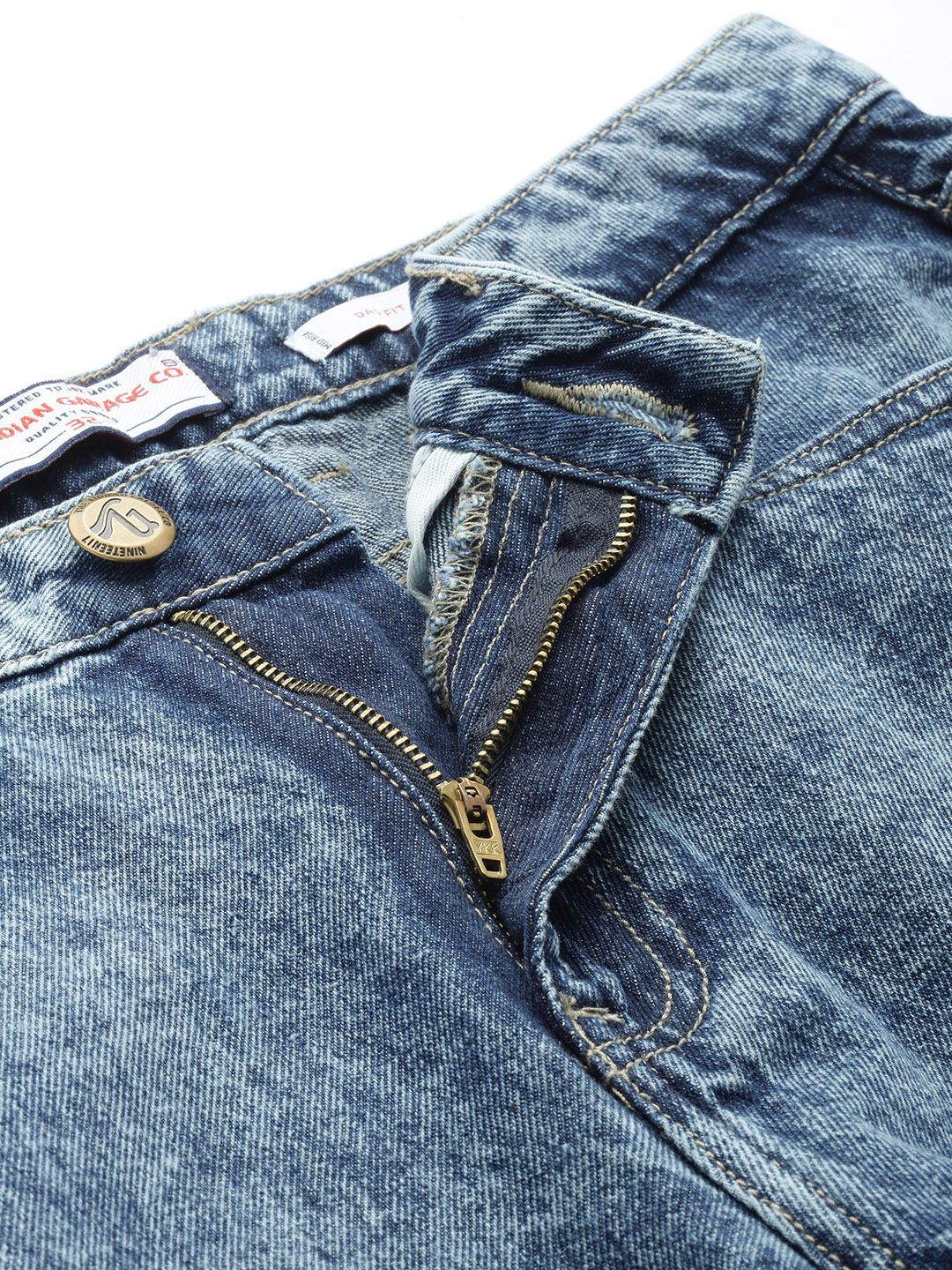 Men's Blue Dad Fit Solid Casual Jeans - Image 5