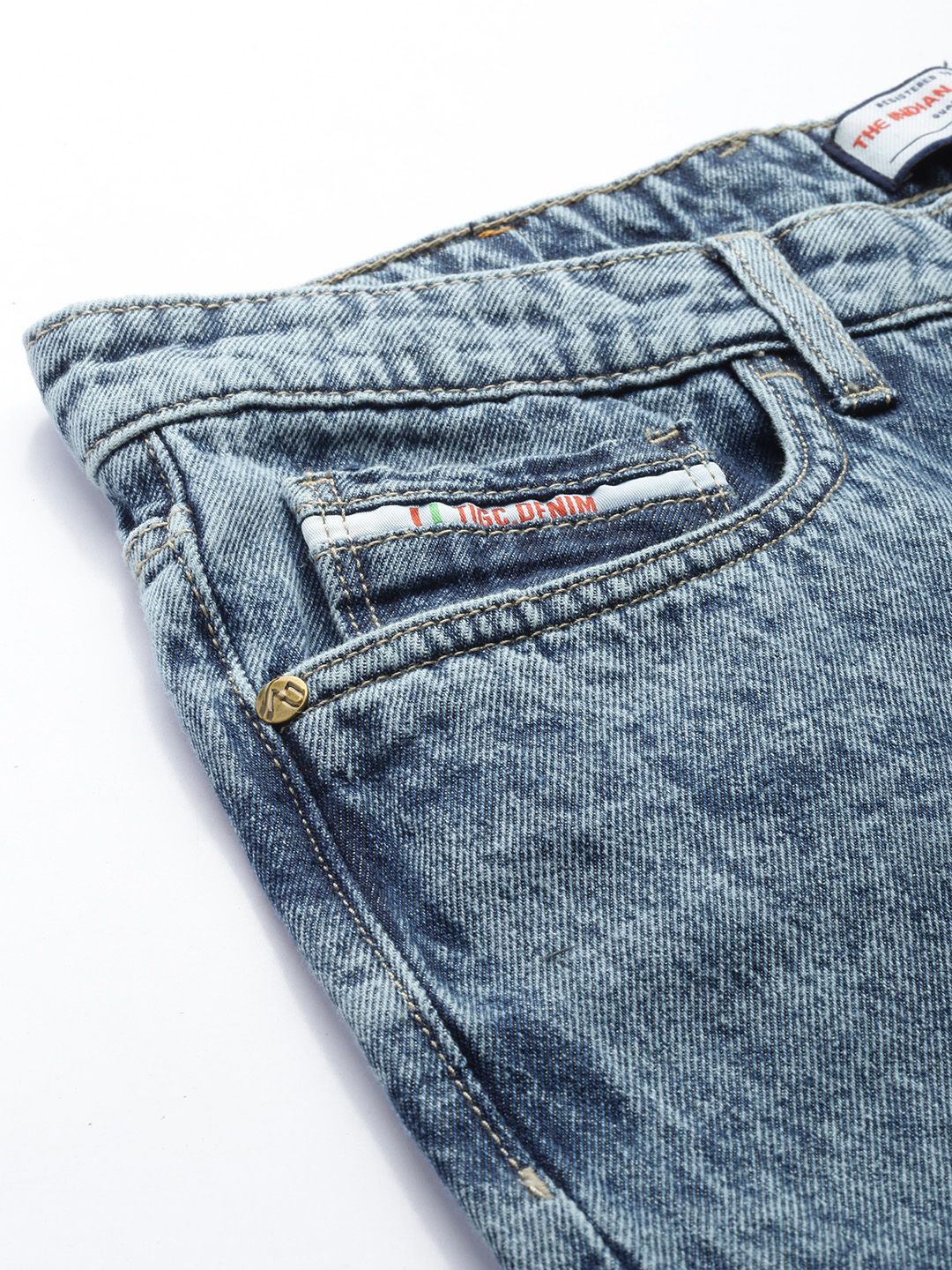 Men's Blue Dad Fit Solid Casual Jeans - Image 6