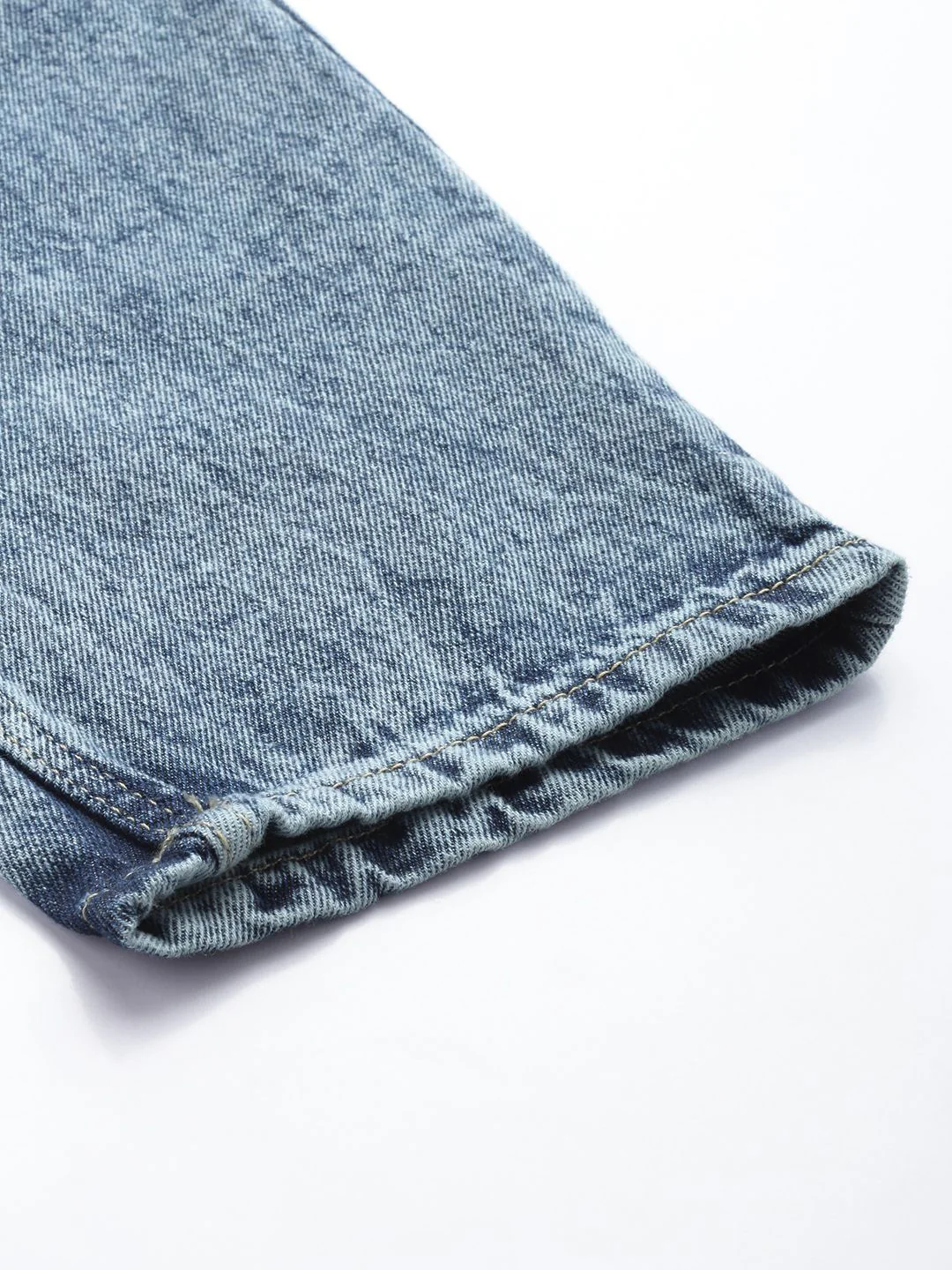 Men's Blue Dad Fit Solid Casual Jeans - Image 7