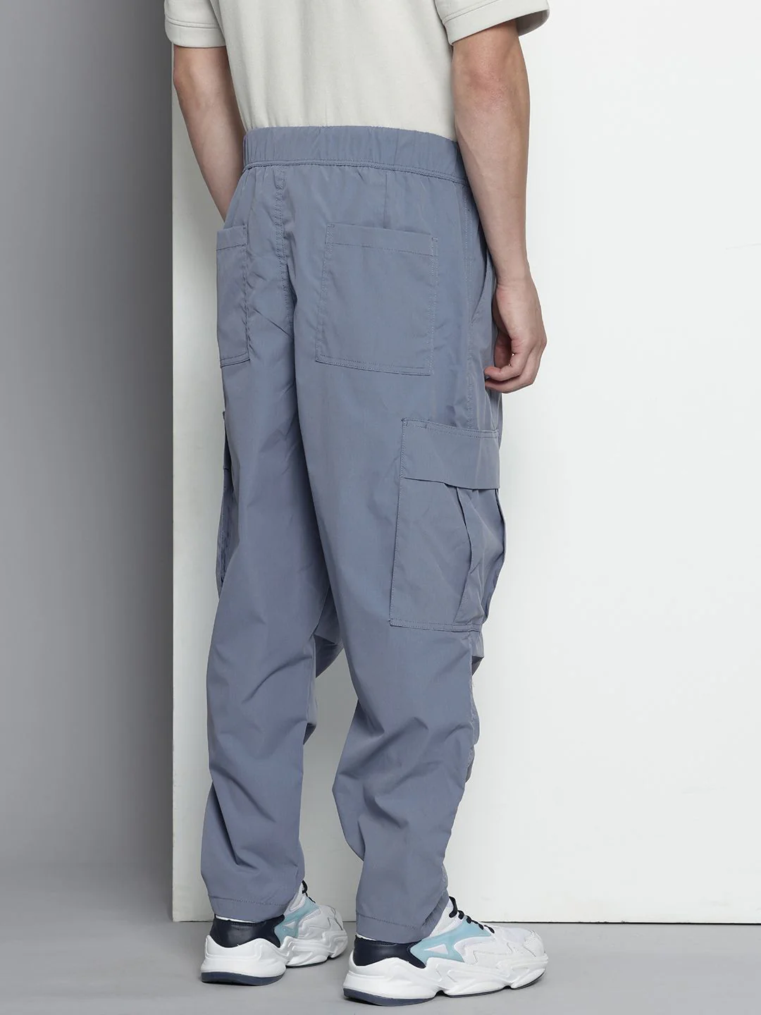 Men's Elemental Blue Loose Fit Textured Utility Cargo - Image 4