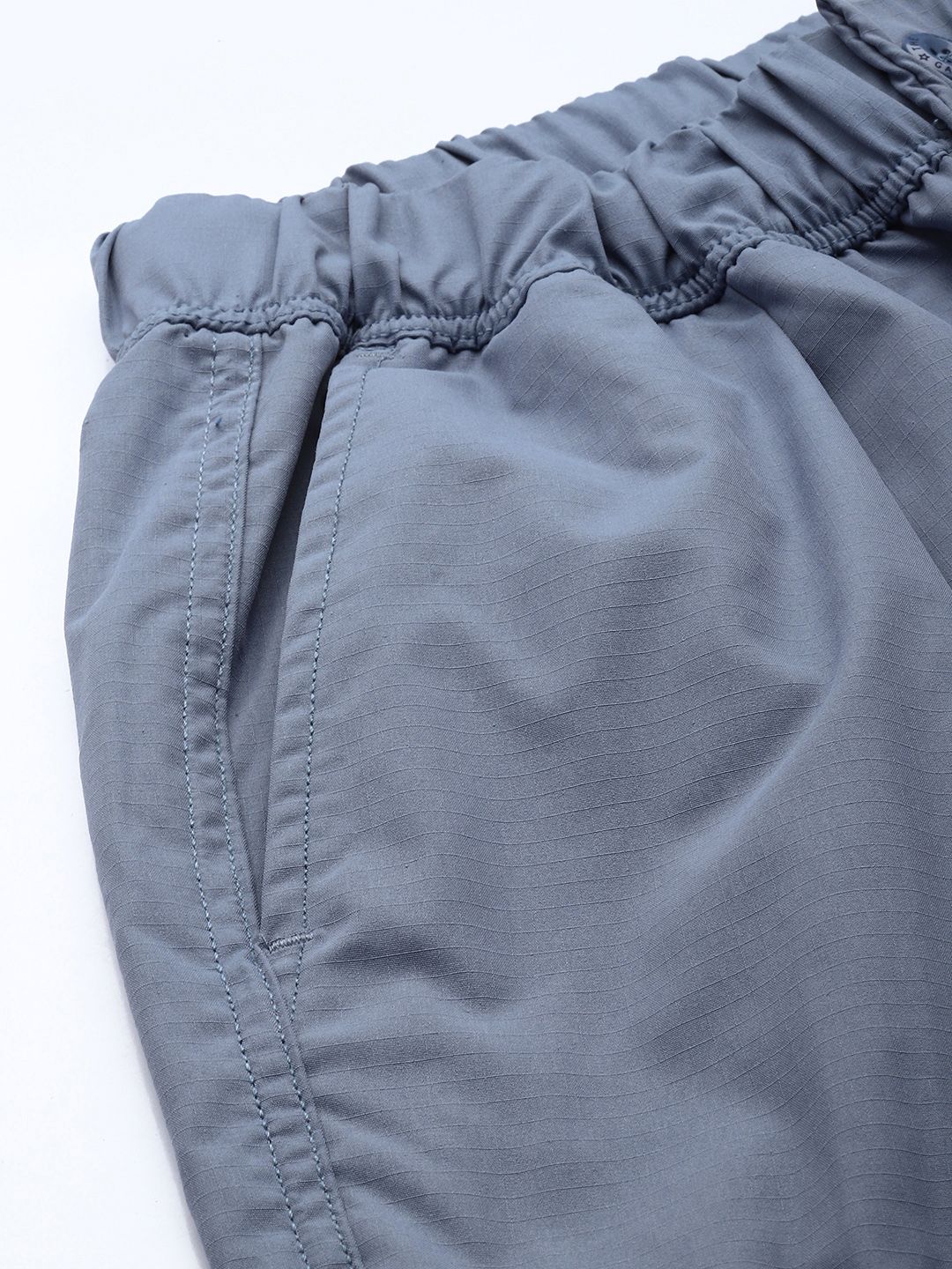 Men's Elemental Blue Loose Fit Textured Utility Cargo - Image 5