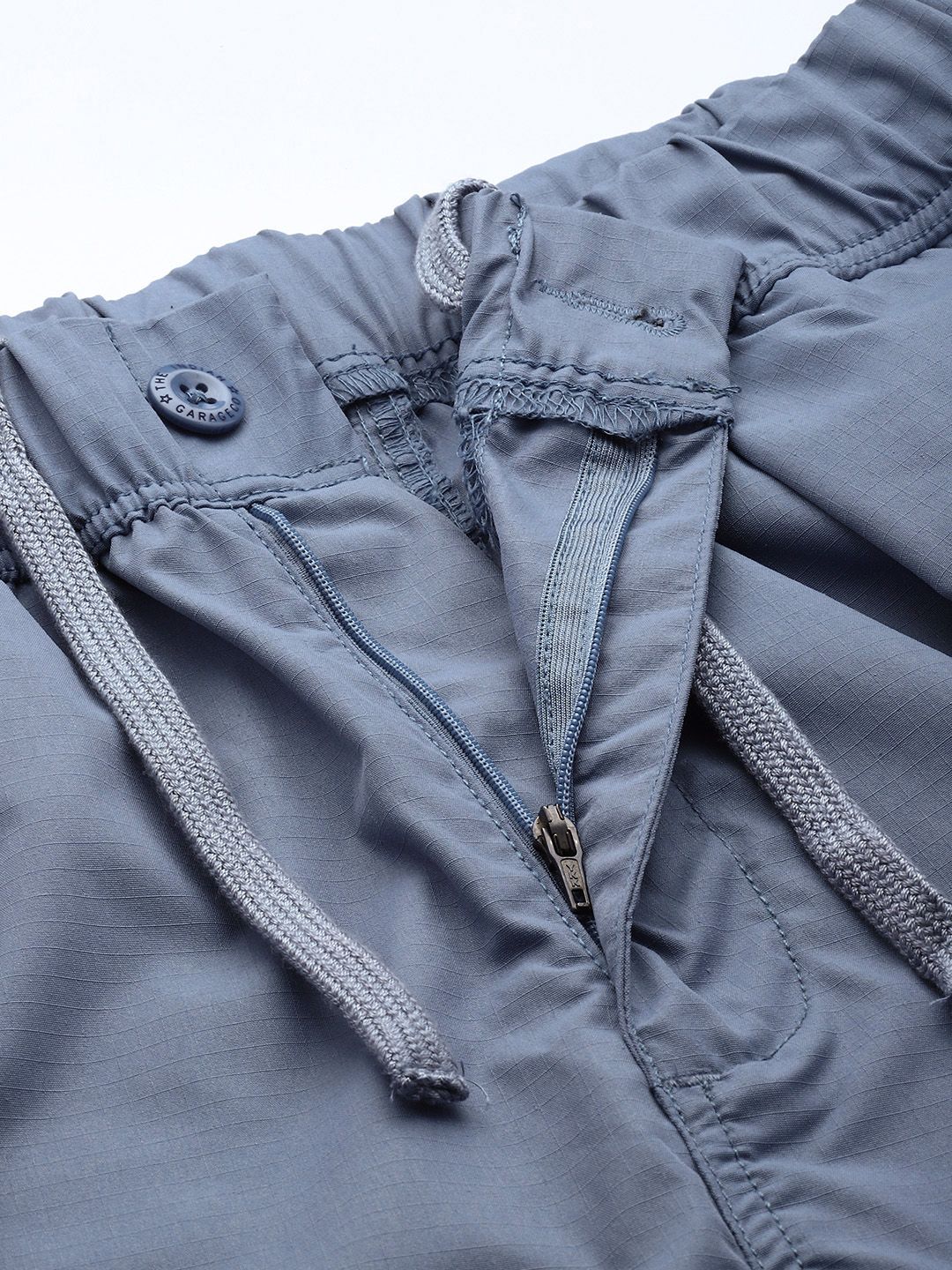 Men's Elemental Blue Loose Fit Textured Utility Cargo - Image 7