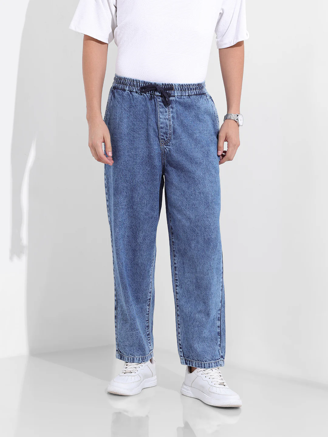 Men's Blue Loose Fit The Eternity Series Jeans