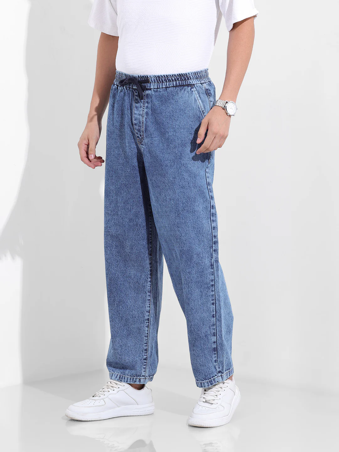 Men's Blue Loose Fit The Eternity Series Jeans - Image 3