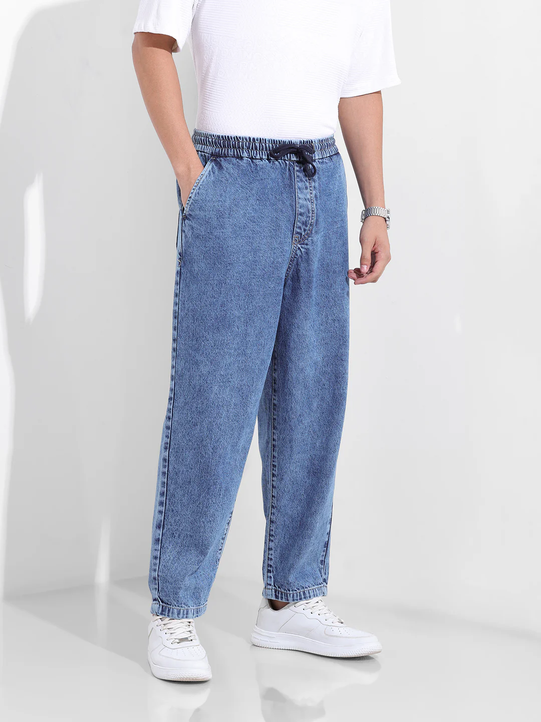 Men's Blue Loose Fit The Eternity Series Jeans - Image 4