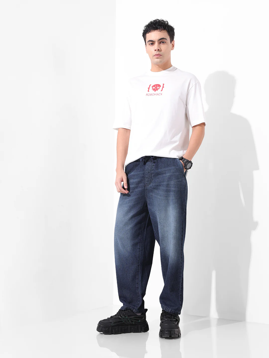 Men's Blue Loose Fit The Eternity Series Jeans - Image 2