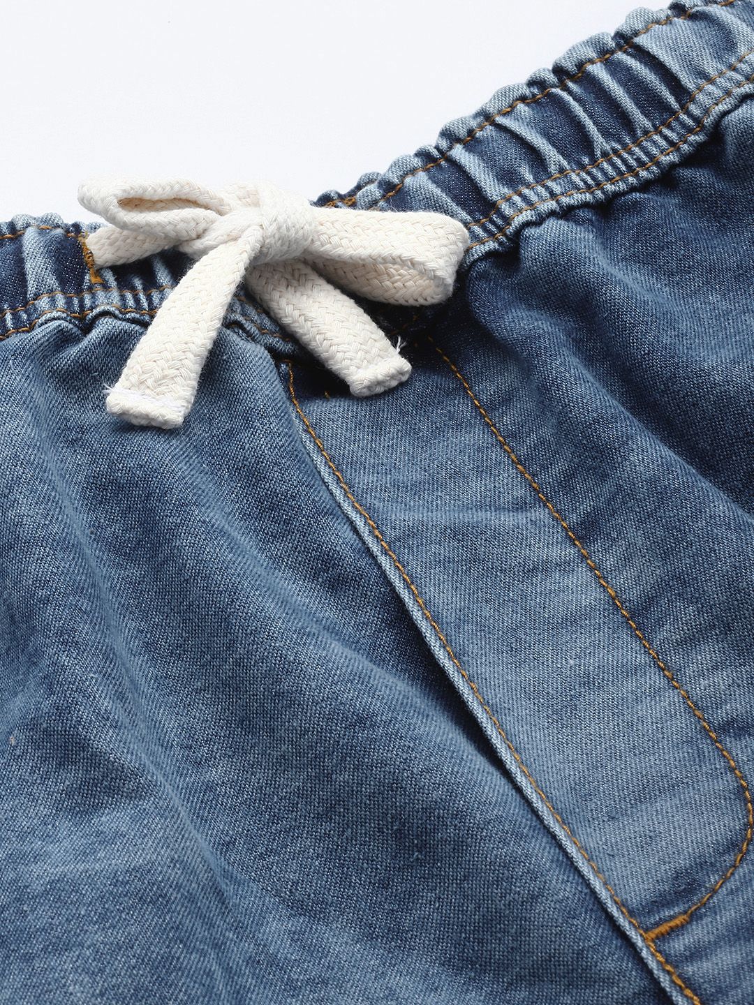 Men's Blue Relaxed Fit Solid Utility Jeans - Image 5