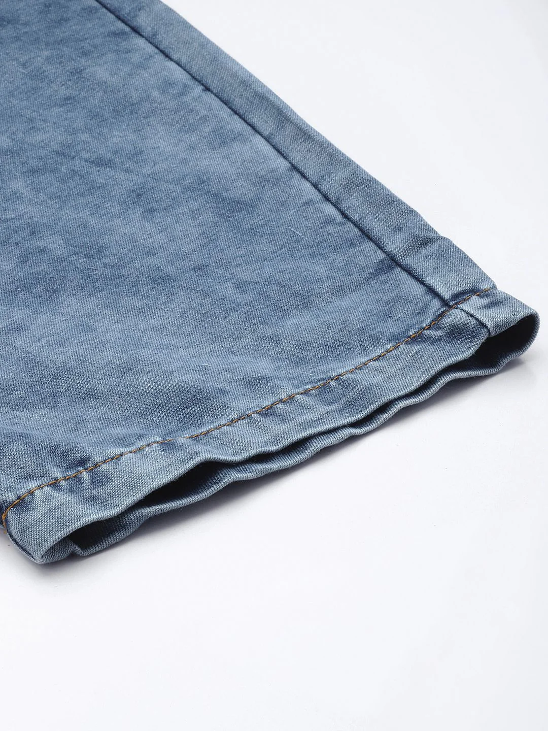 Men's Blue Relaxed Fit Solid Utility Jeans - Image 7