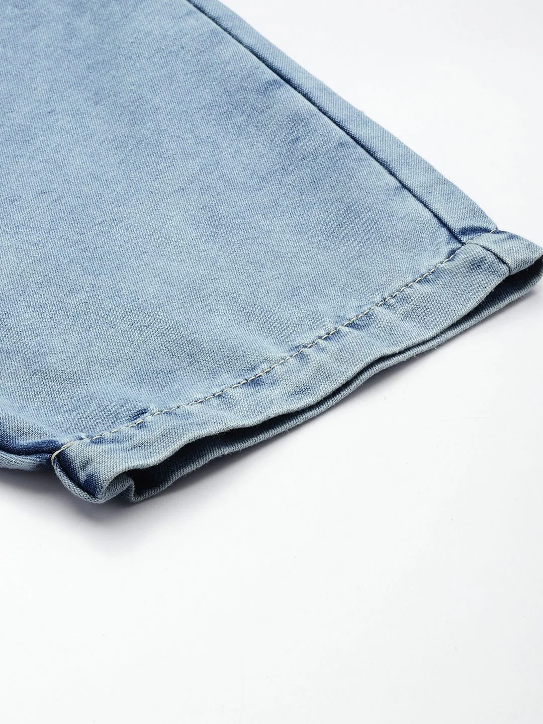 Men's Dark Blue Relaxed Fit Solid Utility Jeans - Image 7