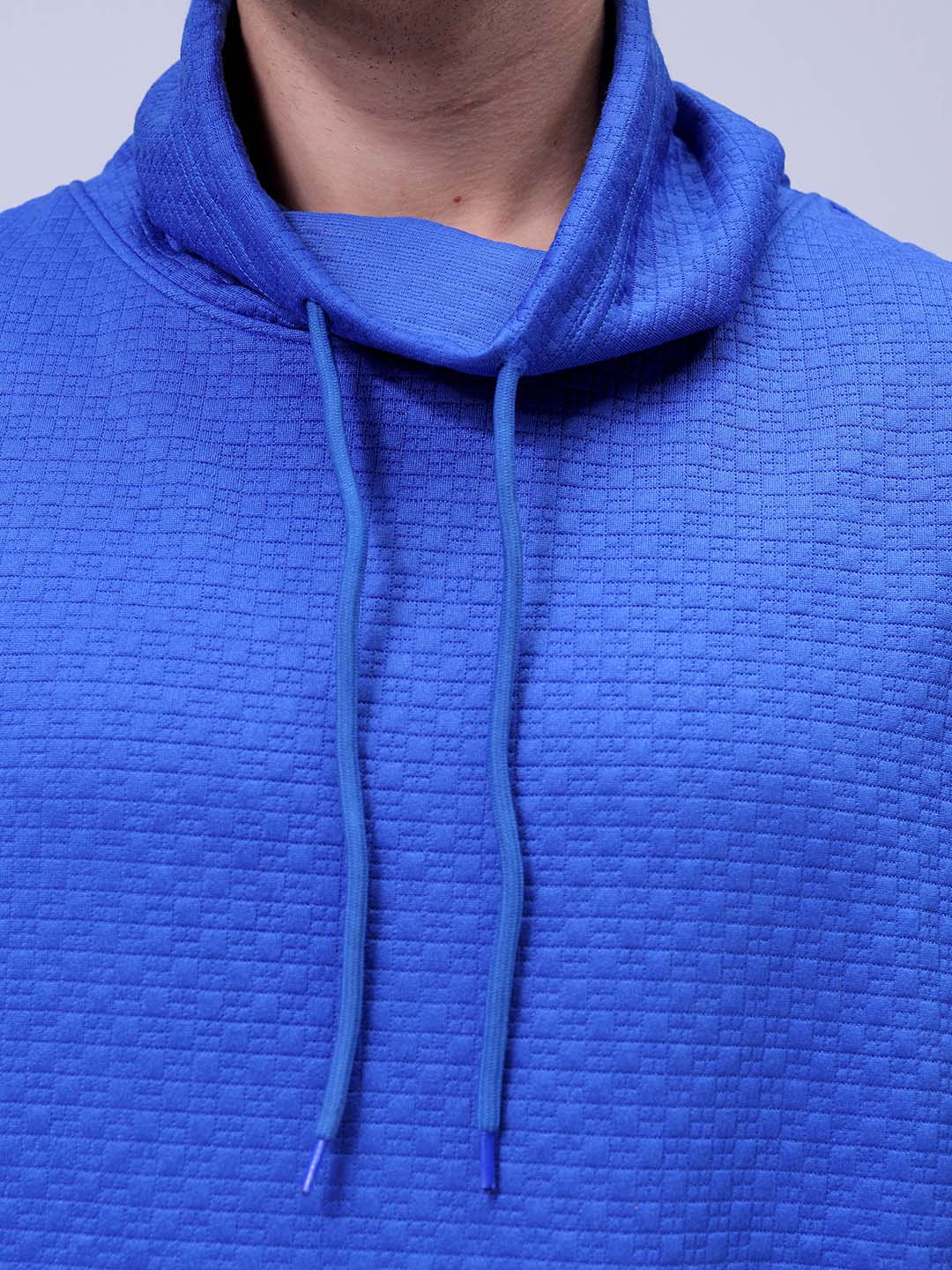 Men's Galactic Cobalt Relaxed Fit Solid Street Wear Sweatshirts - Image 8