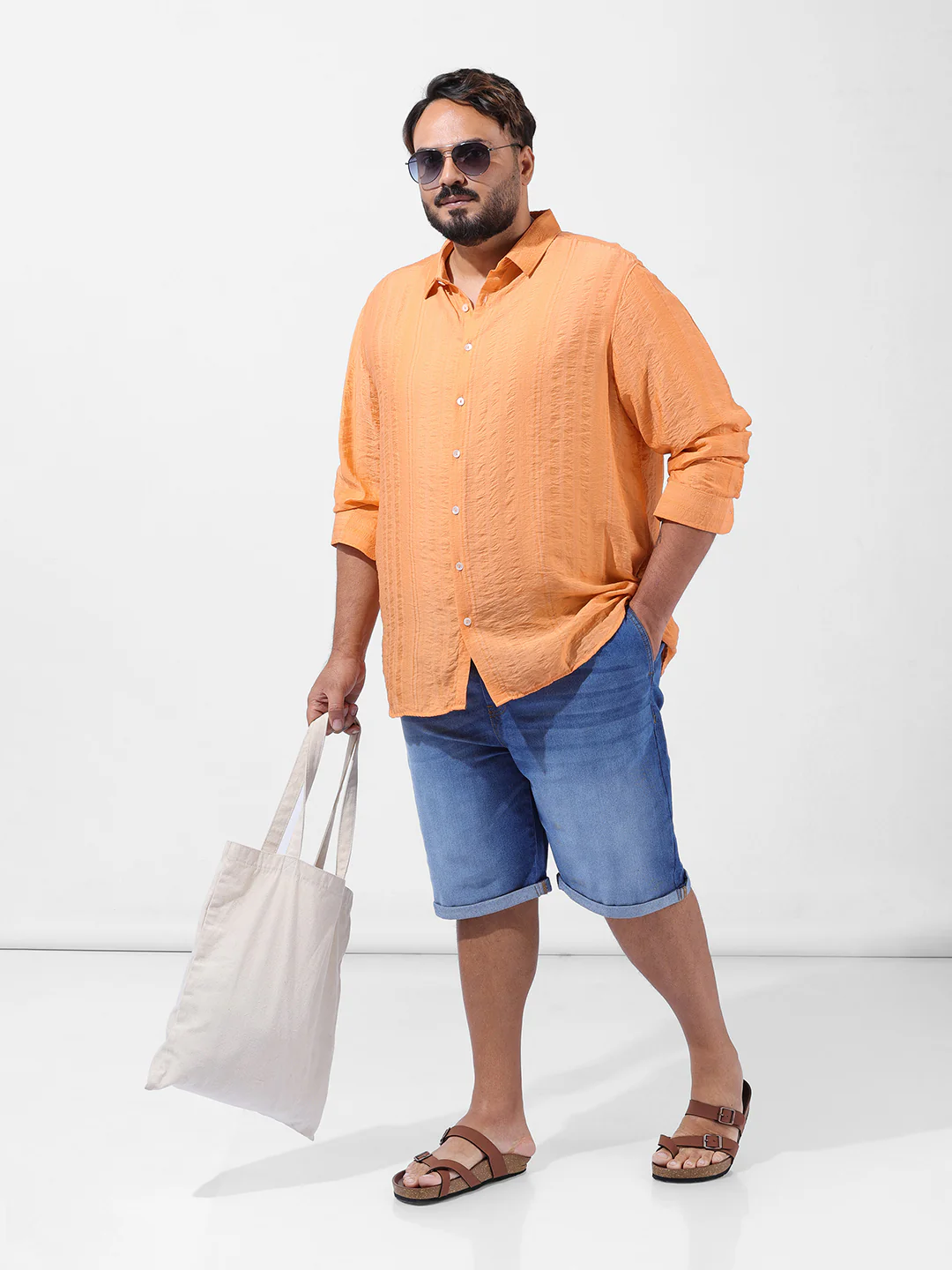 Men's Blue Regular Fit Casual Shorts - Image 6