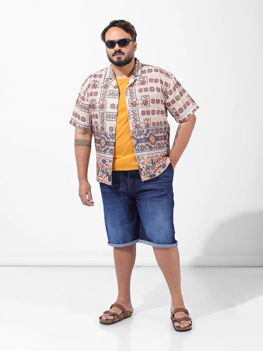Men's Blue Regular Fit Casual Shorts - Image 6