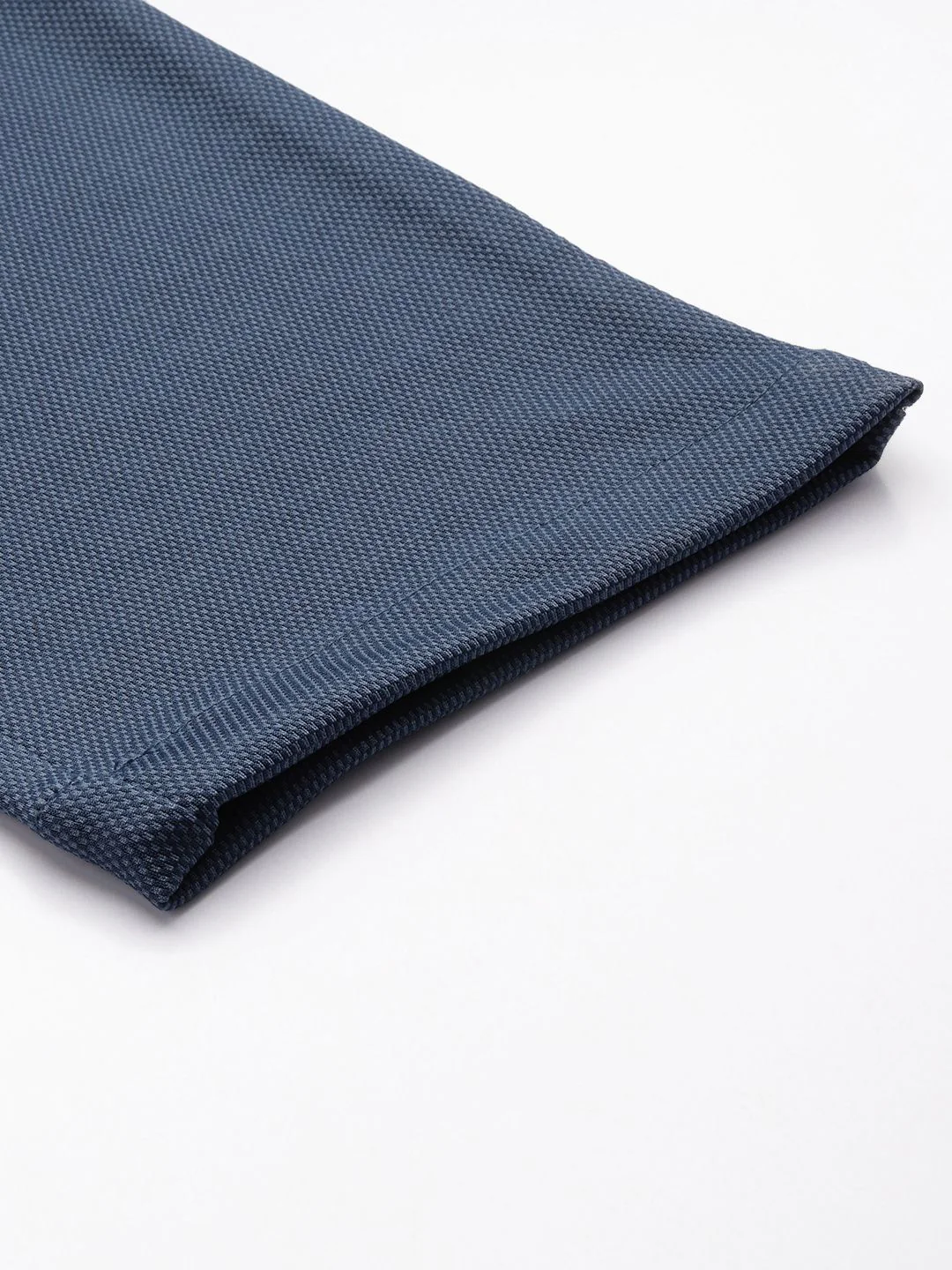 Men's English Blue Regular Fit Solid Casual Chinos - Image 6