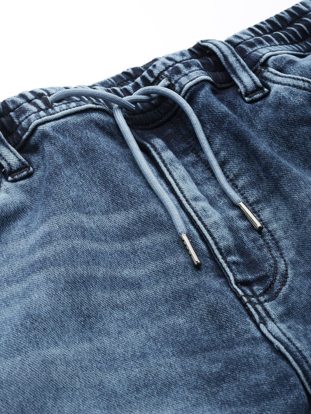Men's Blue Regular Fit Solid Casual Jeans - Image 7