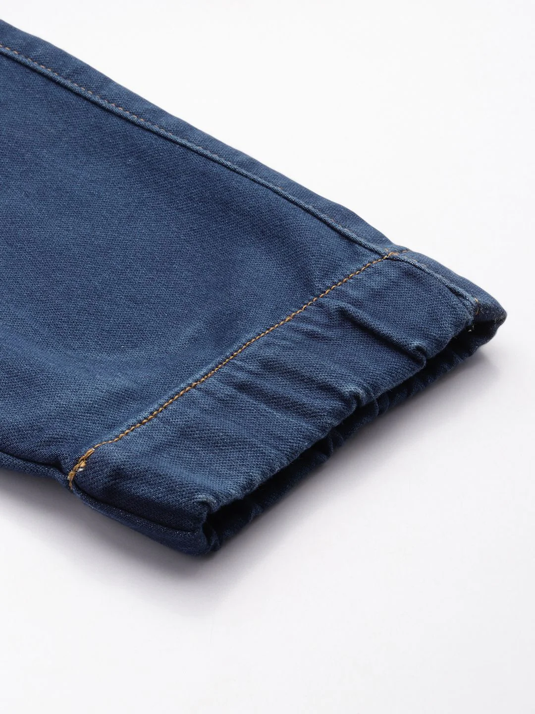 Men's Blue Regular Fit Solid Utility Jeans - Image 7