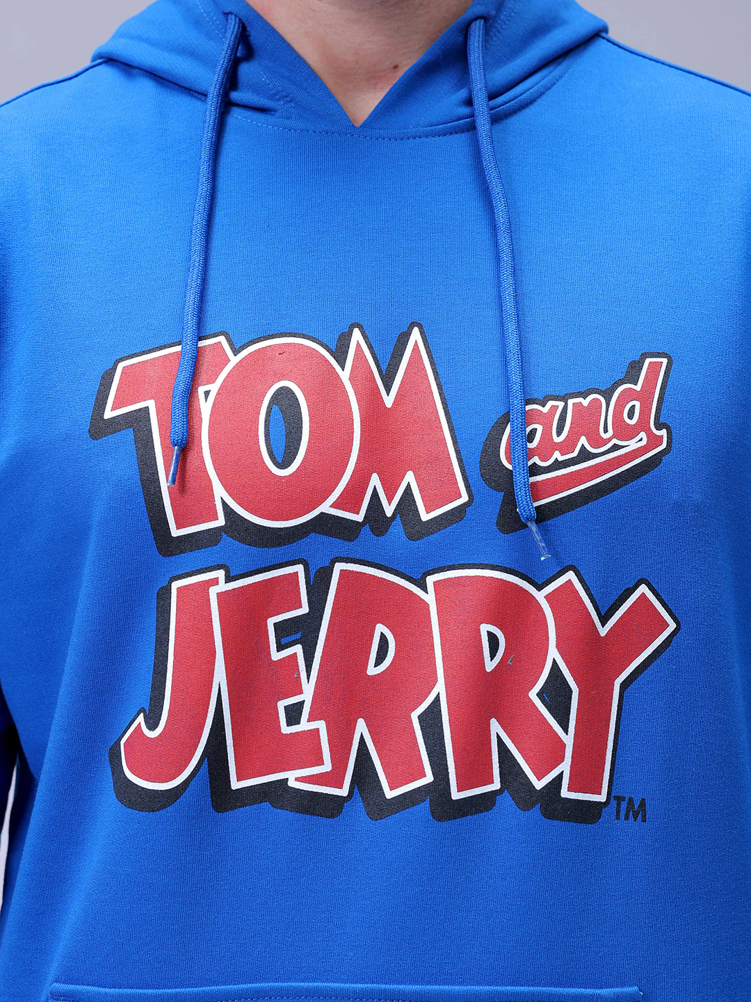Men's Blue Regular Fit Character Tom & Jerry Printed Sweatshirt - Image 7