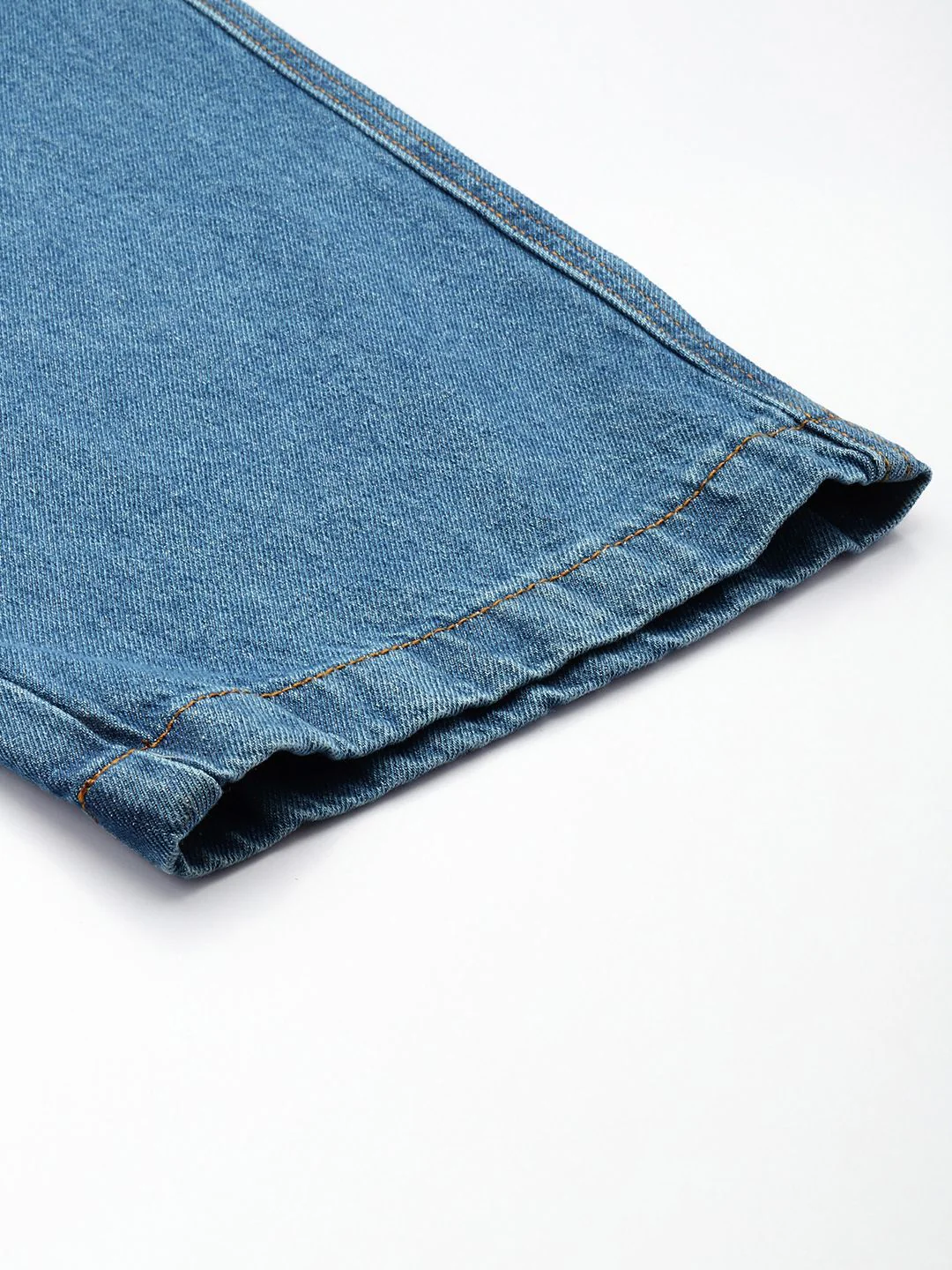 Men's Blue Relaxed Fit Solid Utility Jeans - Image 7