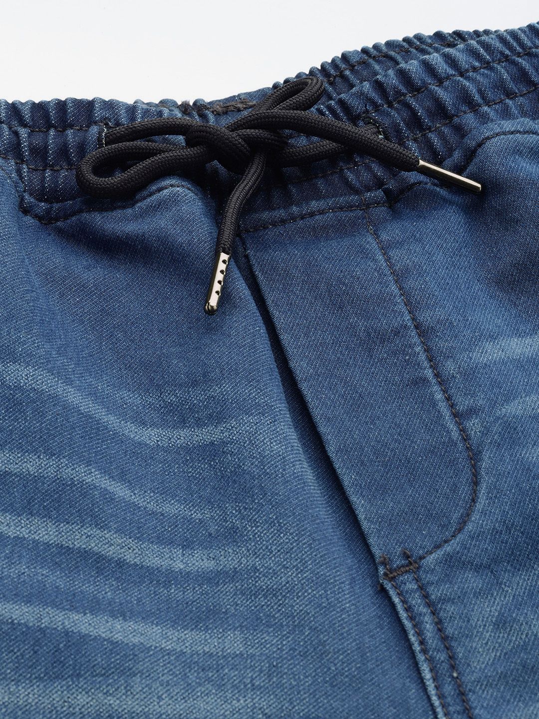 Men's Blue Regular Fit Solid Utility Jeans - Image 7