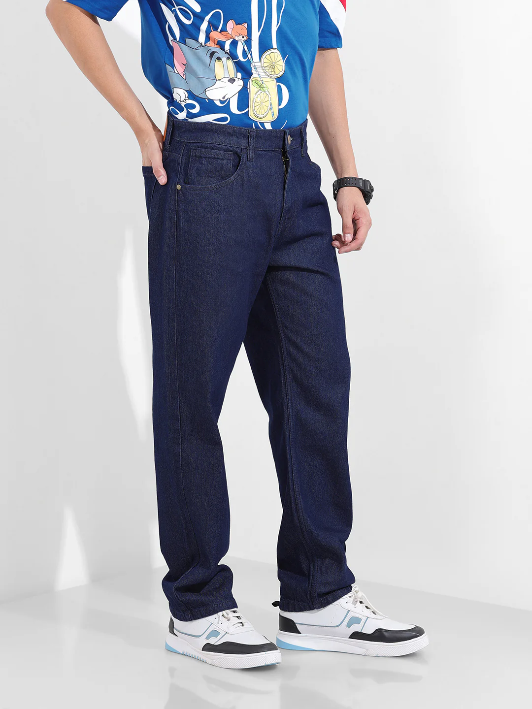 Men's Blue Relaxed Fit The Eternity Series Jeans - Image 3