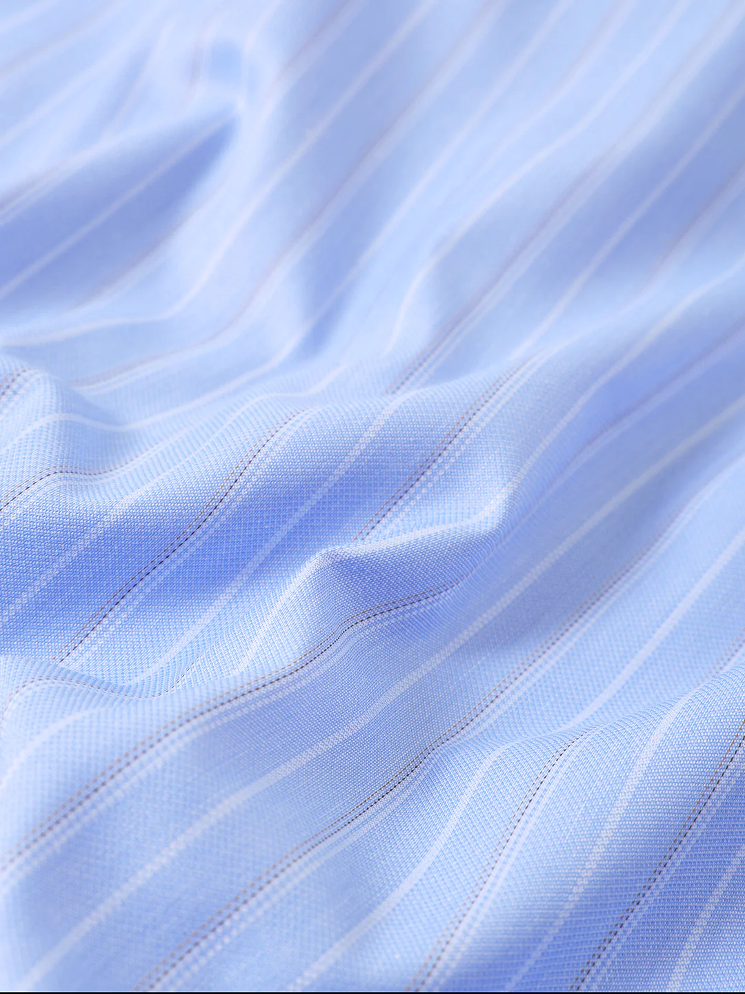 Men's Blue Slim Fit Striped Formal Shirt - Image 8