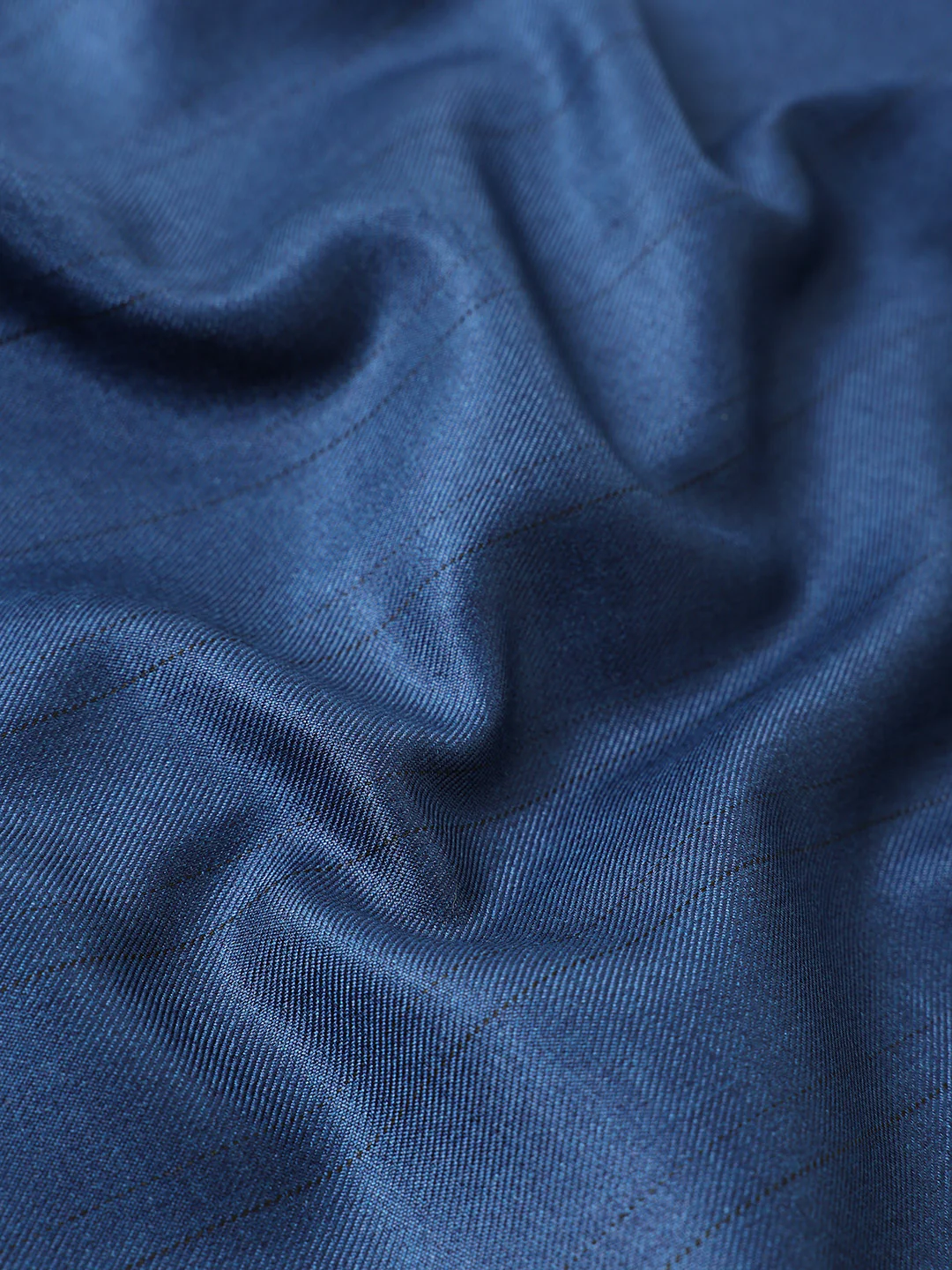 Men's Blue Slim Fit Striped Formal Shirt - Image 9