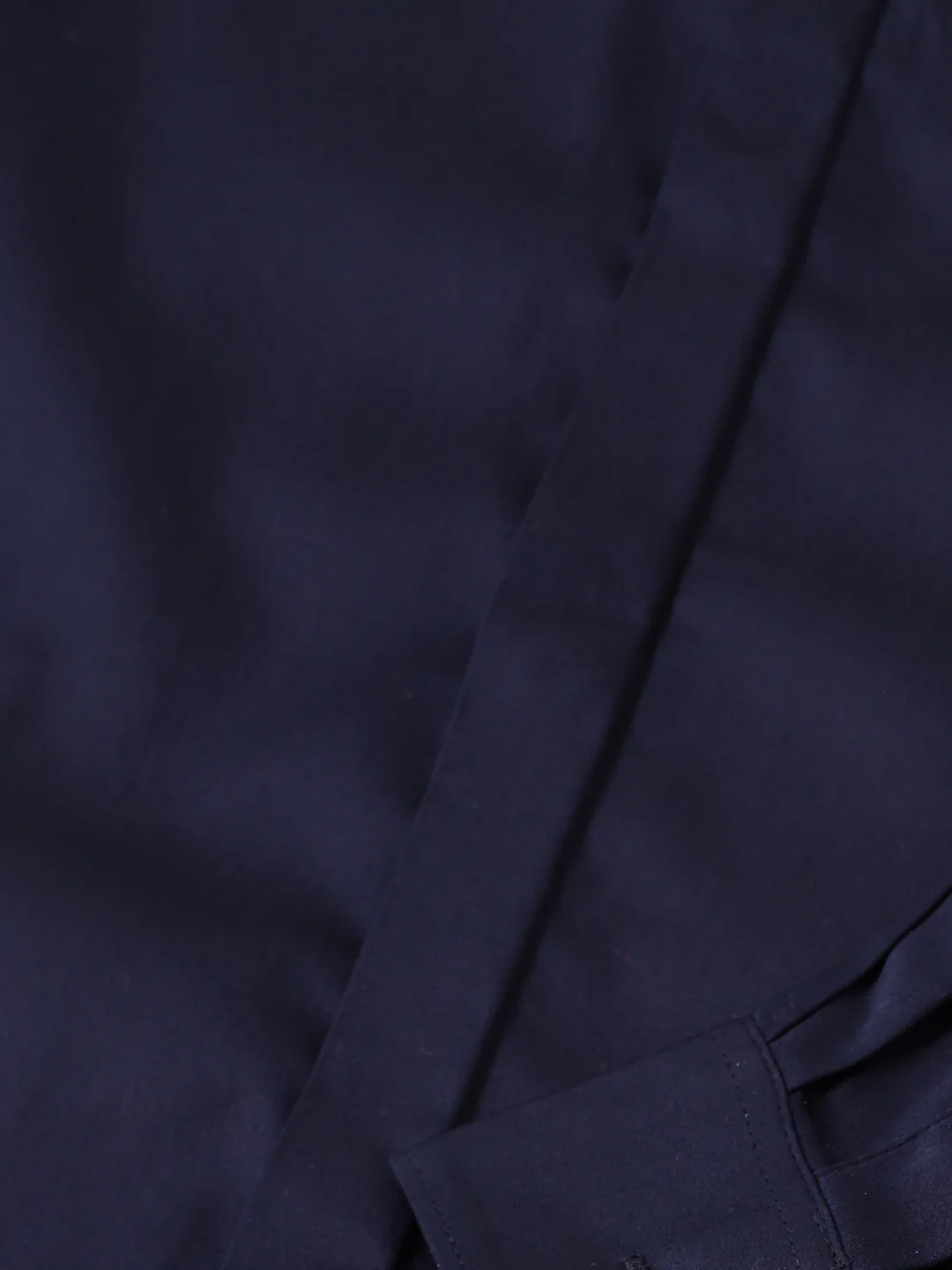 Men's Navy Blue Slim Fit Embraided Party Wear Shirt - Image 6