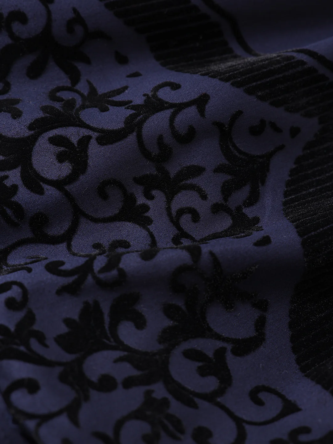 Men's Navy Blue Slim Fit Embraided Party Wear Shirt - Image 7