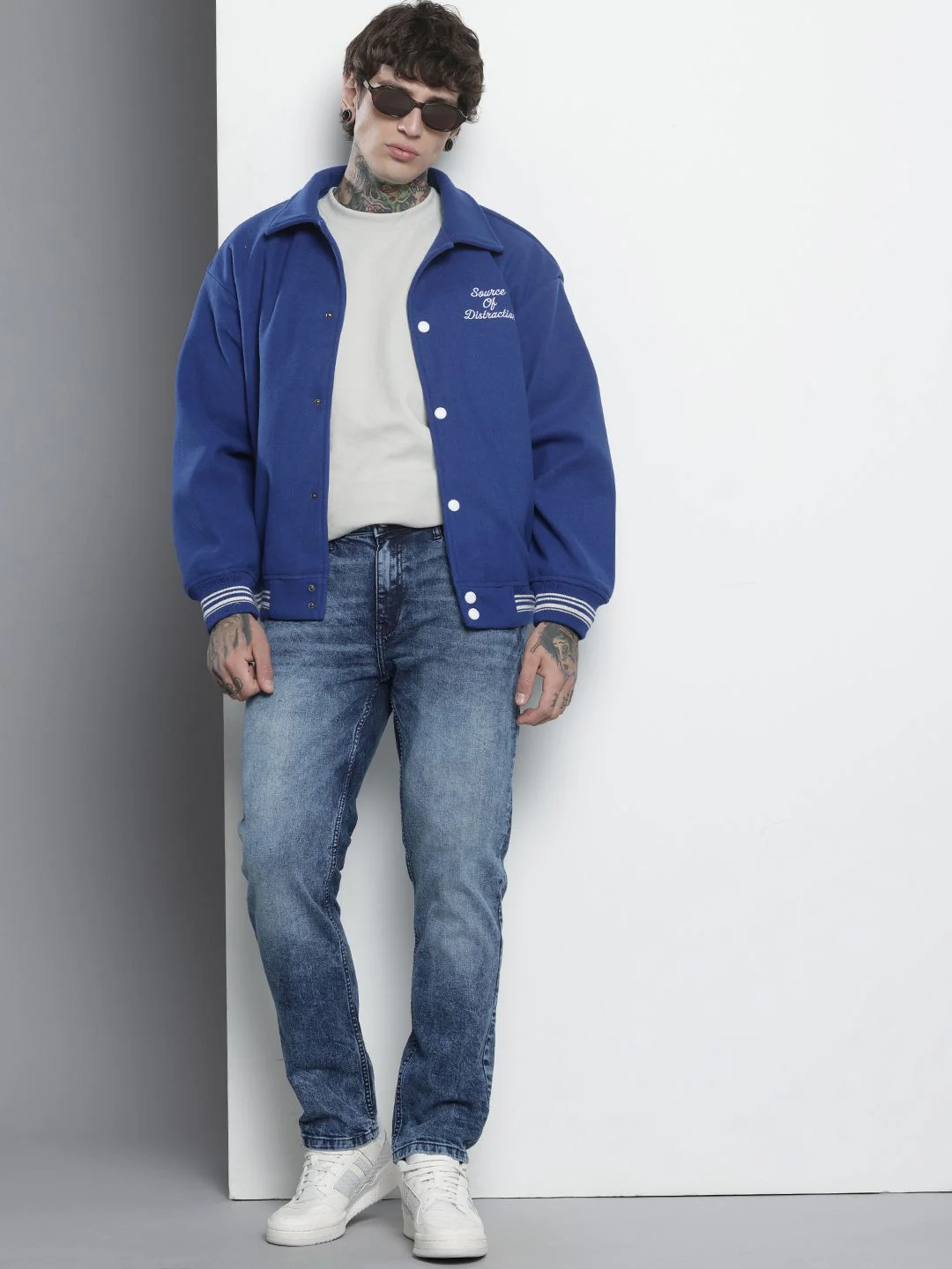 Men's Blue Slim Fit Solid Casual Jeans - Image 2