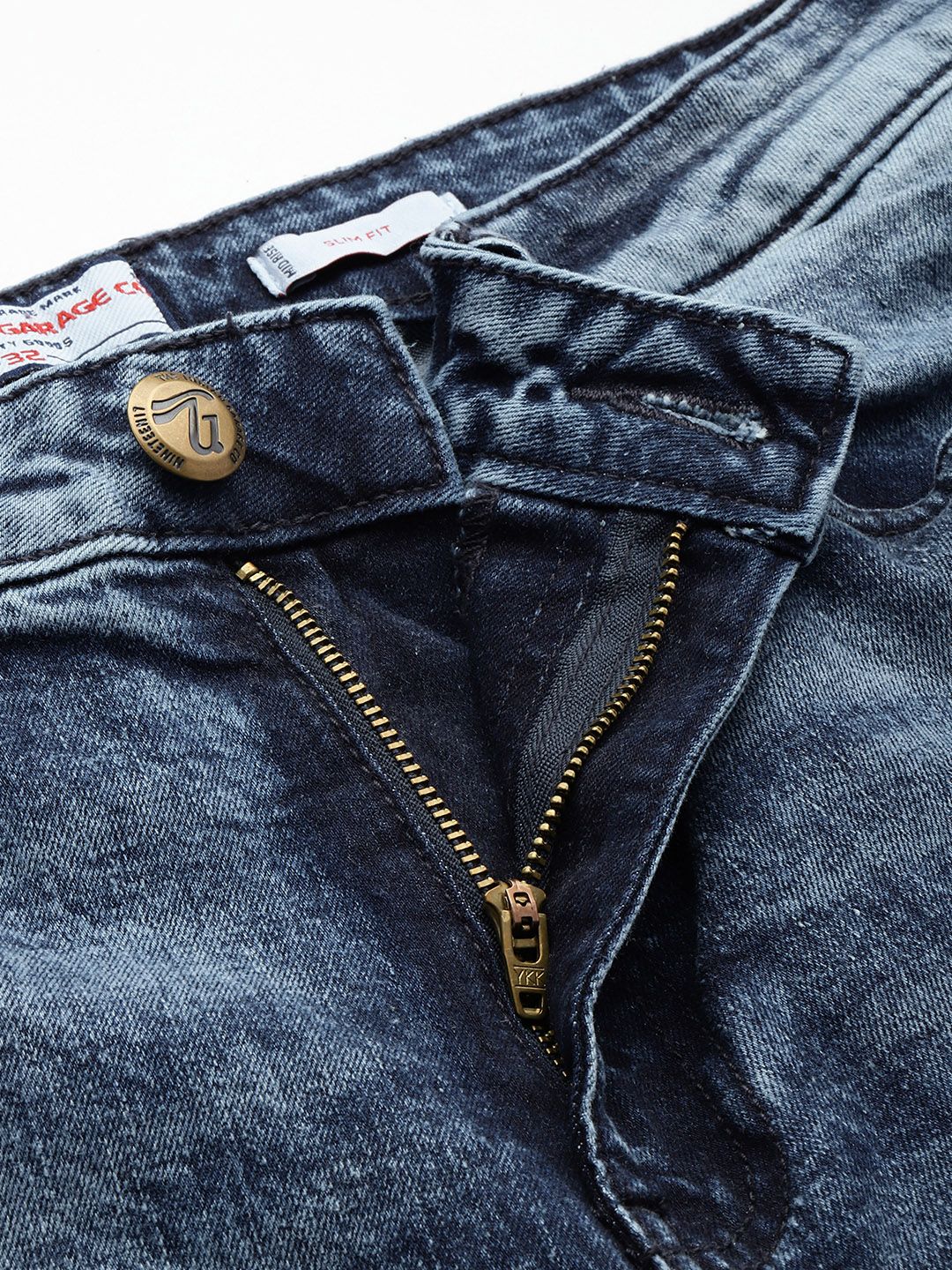 Men's Blue Slim Fit Solid Casual Jeans - Image 6