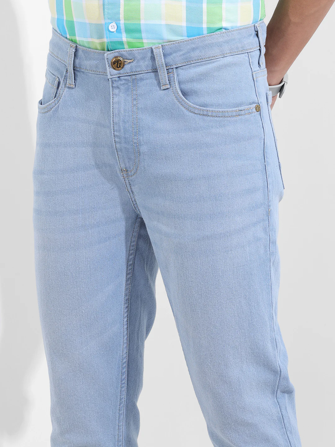 Men's Blue Slim Fit The Eternity Series Jeans - Image 5