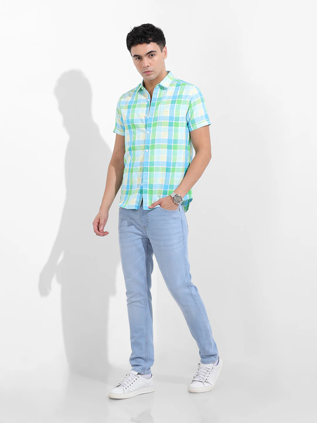 Men's Blue Slim Fit The Eternity Series Jeans - Image 6