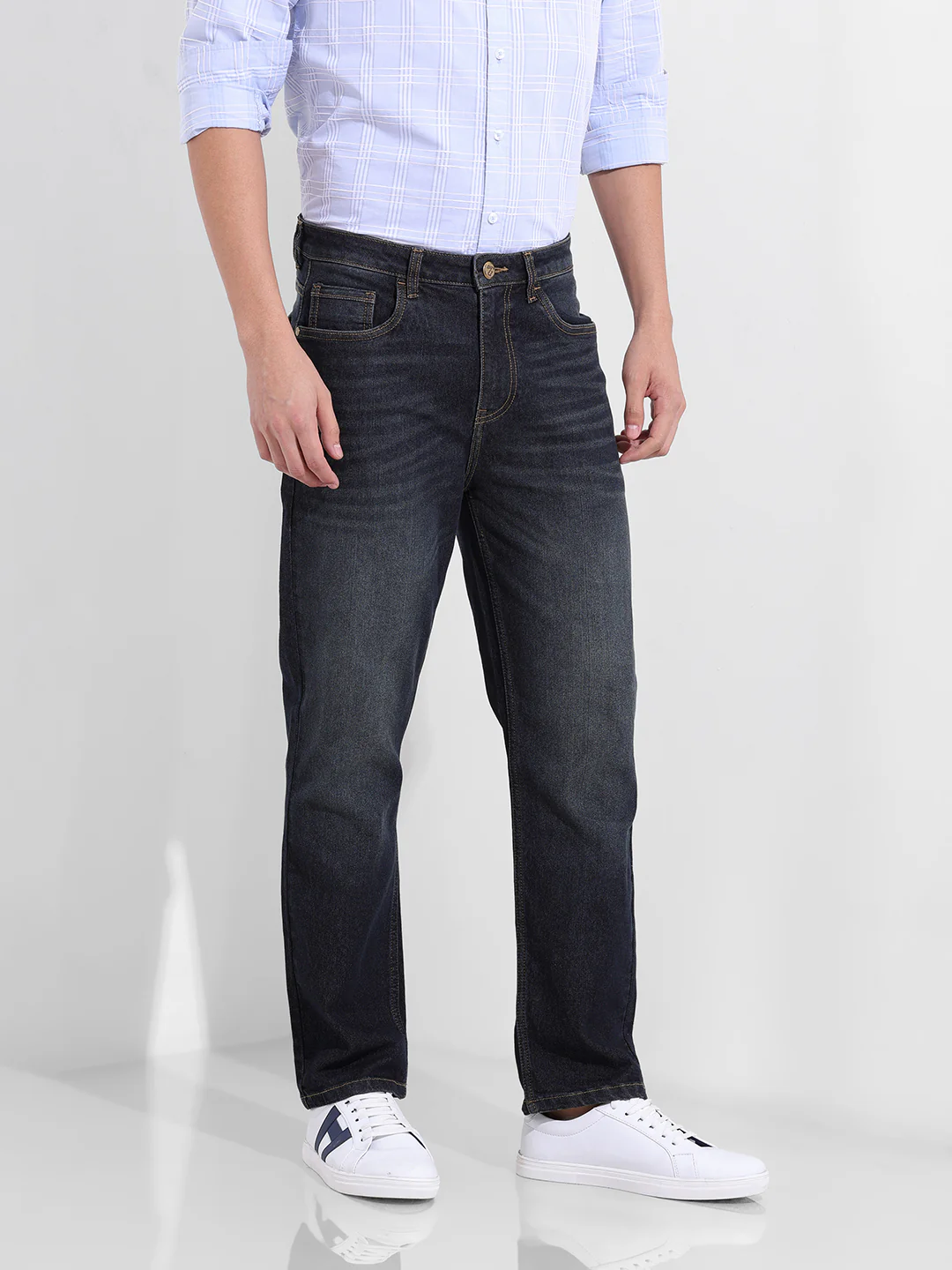 Men's Blue Slim Fit The Eternity Series Jeans - Image 4